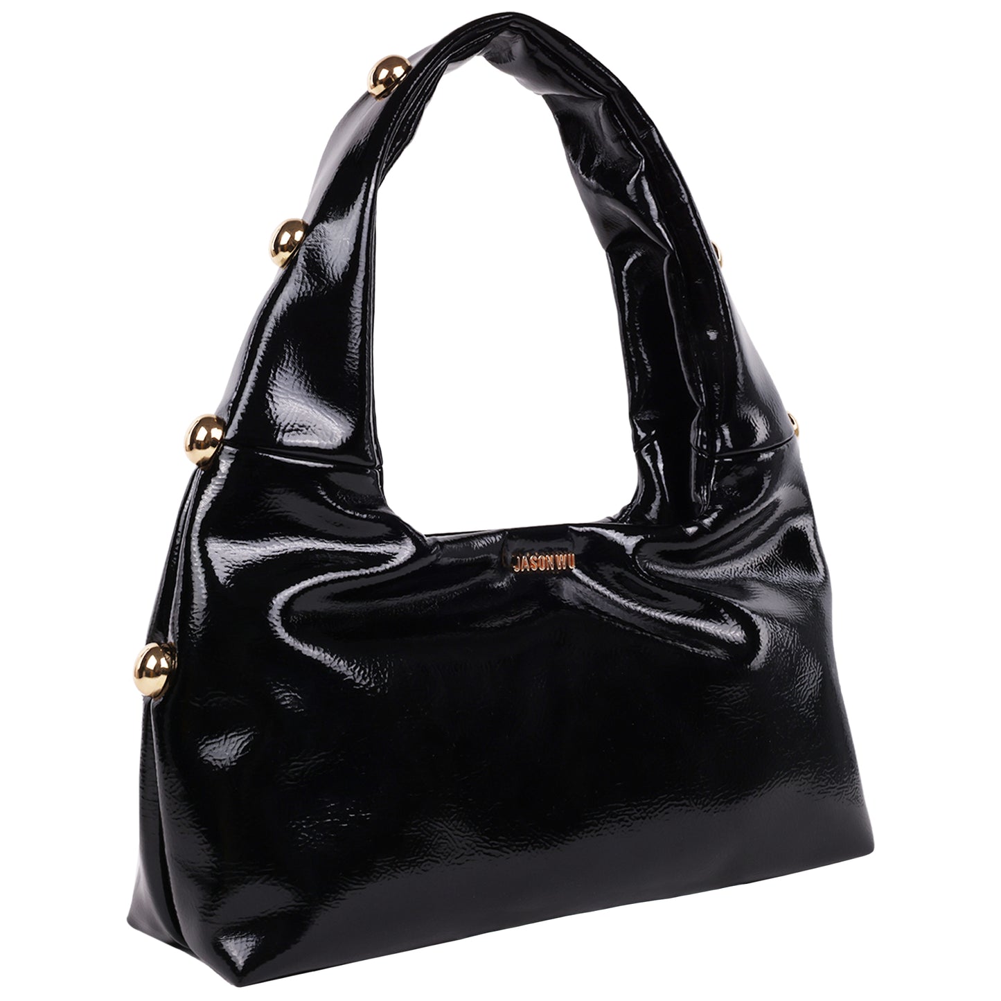 Jason Wu Studded Shoulder Bag in Crackled Finish