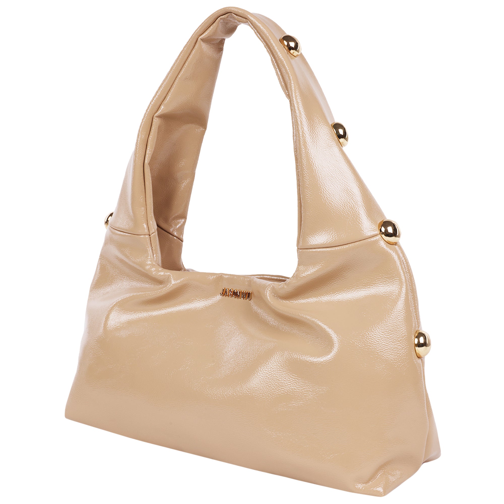 Jason Wu Studded Shoulder Bag in Crackled Finish