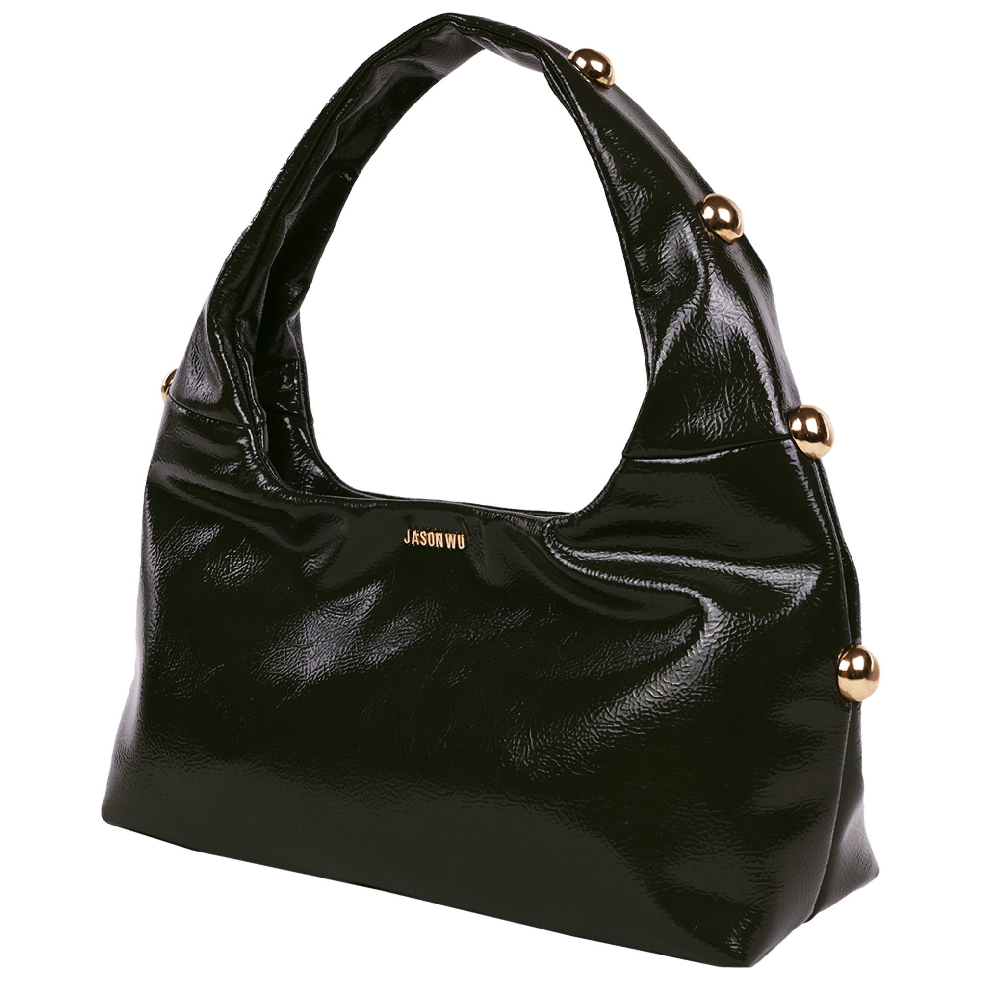 Jason Wu Studded Shoulder Bag in Crackled Finish