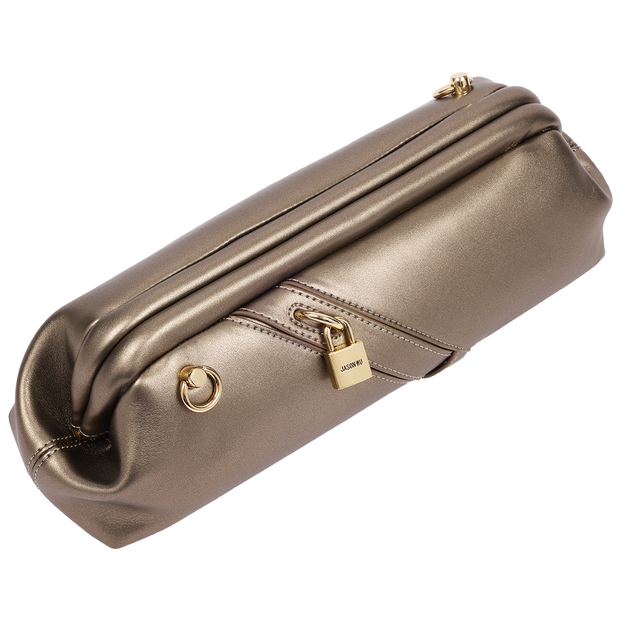 Jason Wu Bloomwood Clutch with Lock Detail & Chain Strap