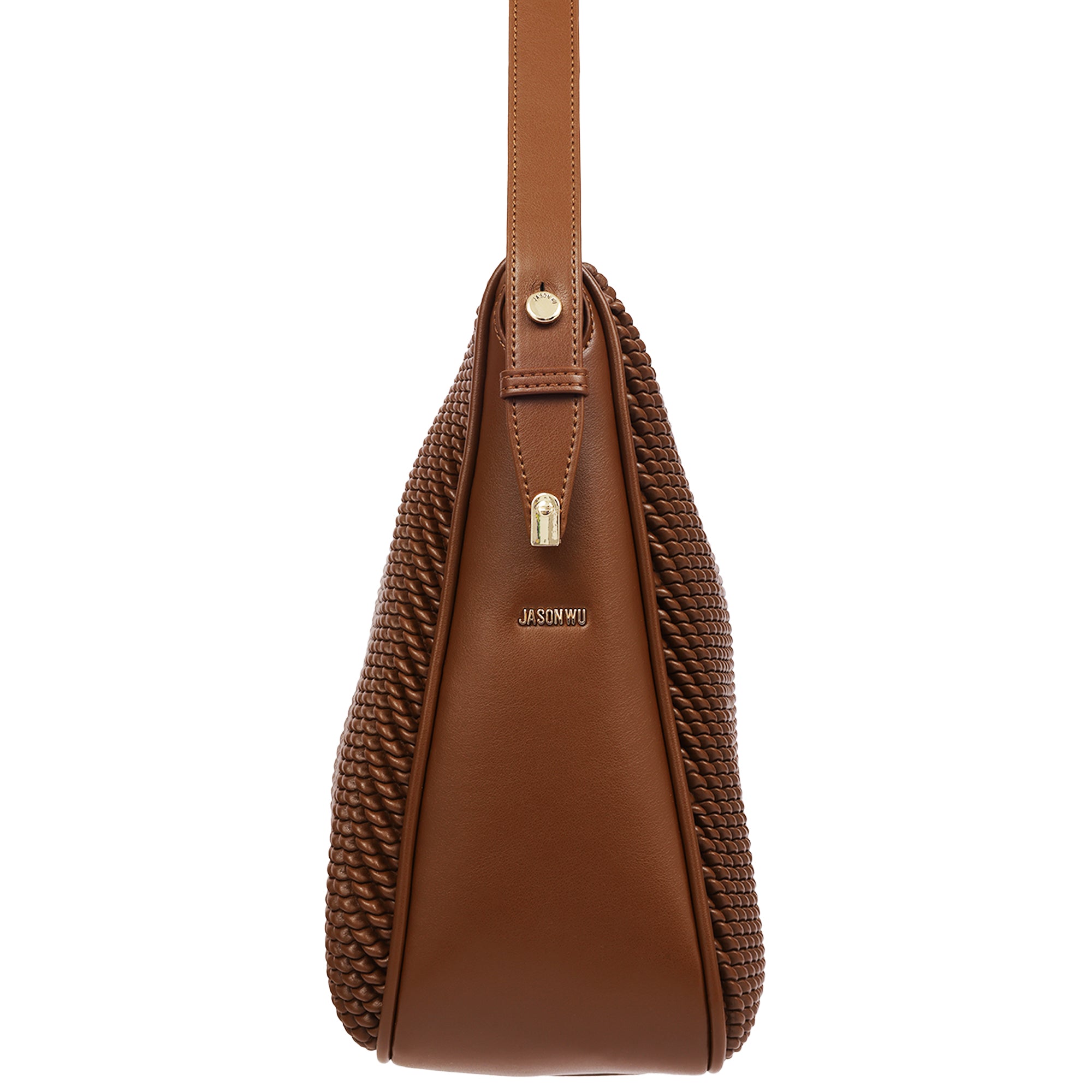 Jason Wu Haywood Double Zip Hobo Bag with 3D Rope Pleated Detail