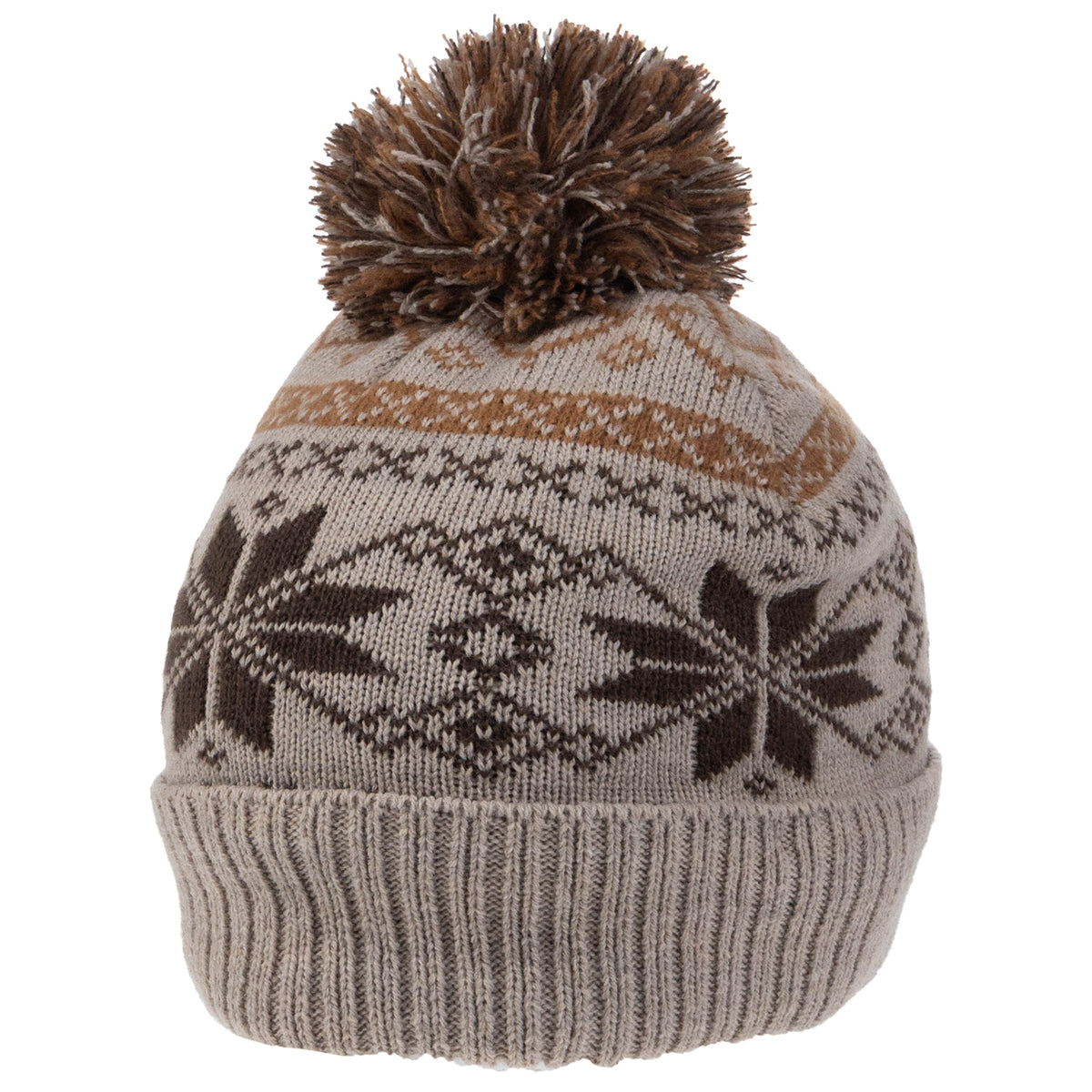 Weatherproof Vintage Fair Isle & Solid Beanie 2-Piece Set – Brown