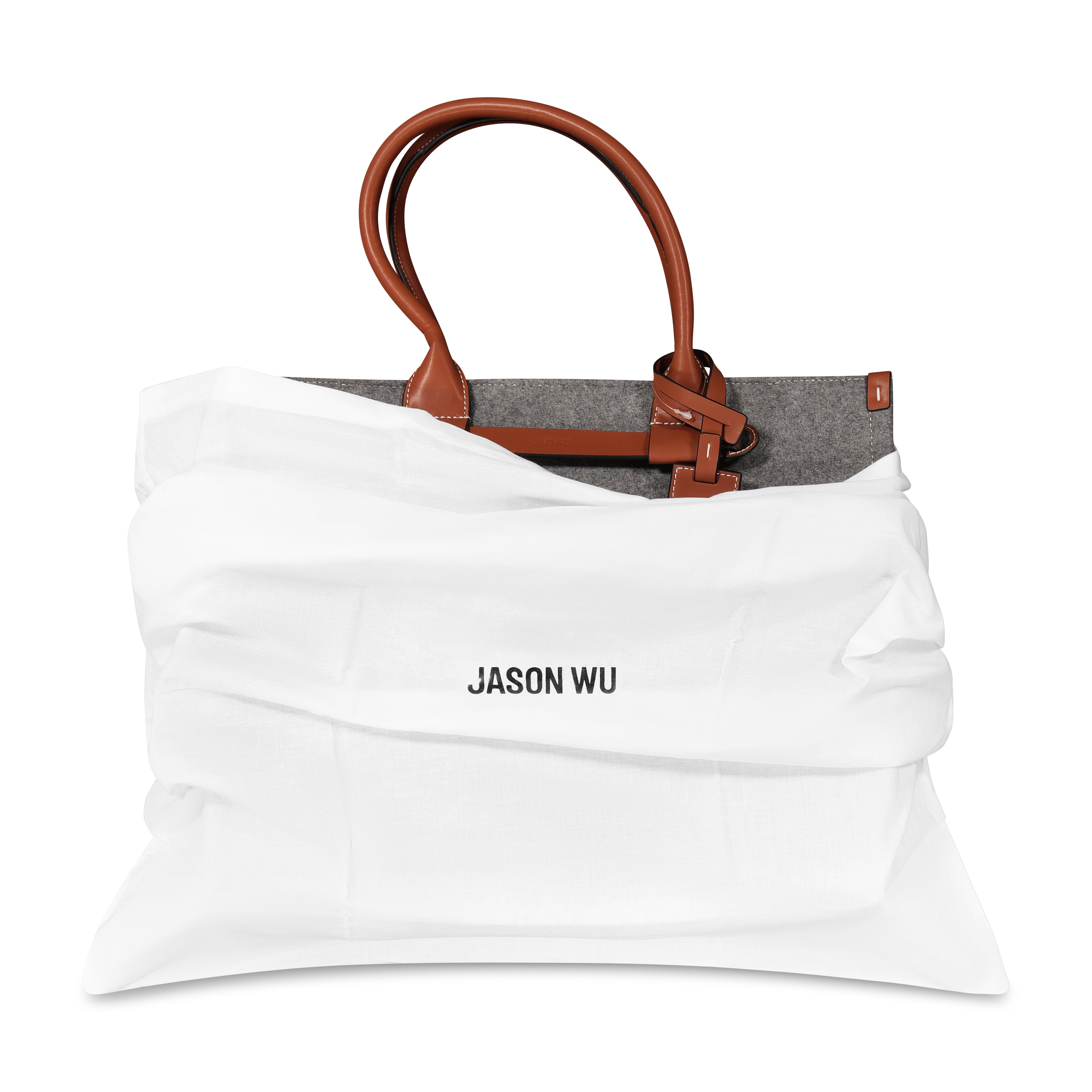 Jason Wu Structured Grey Felt Tote, GREY