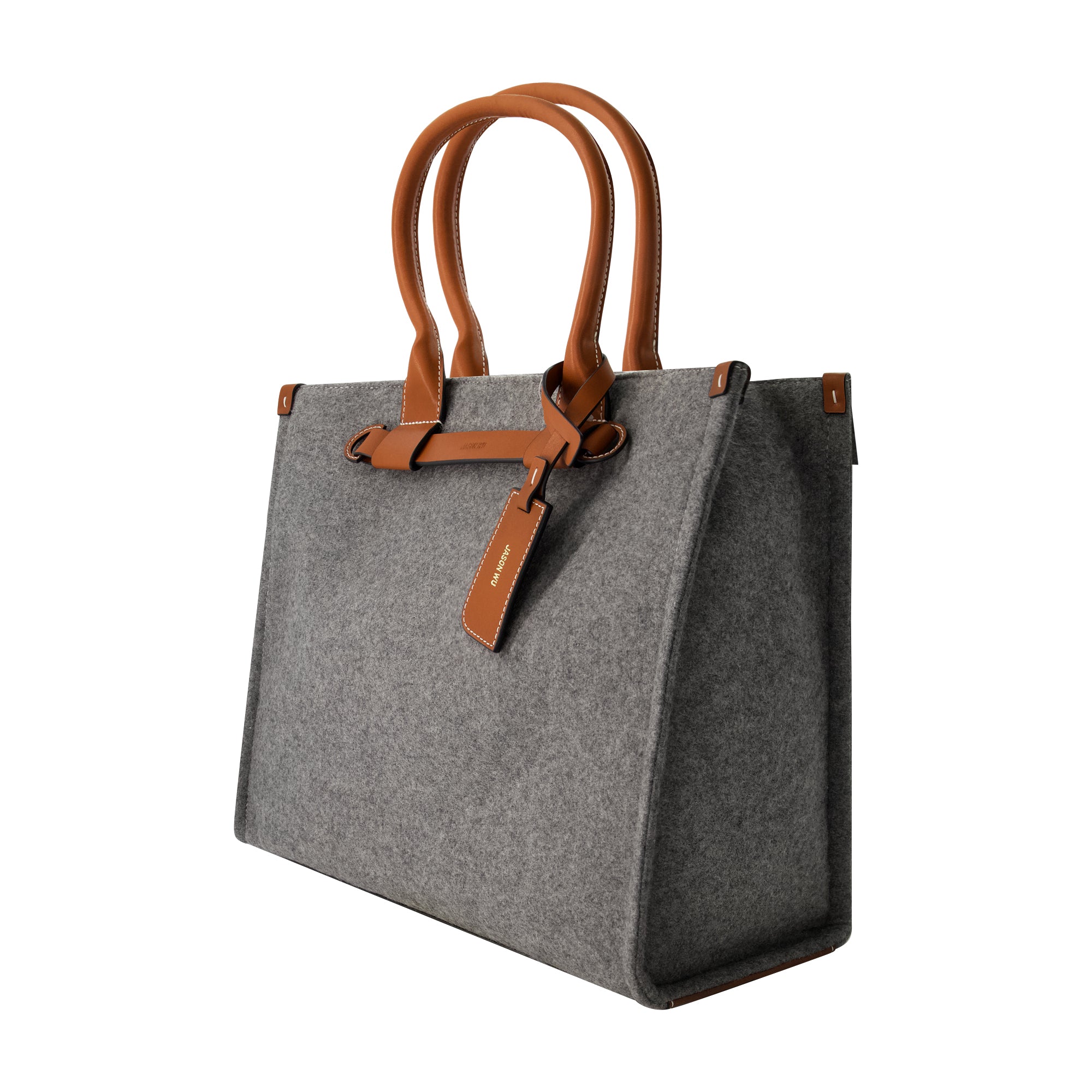Jason Wu Structured Grey Felt Tote, GREY