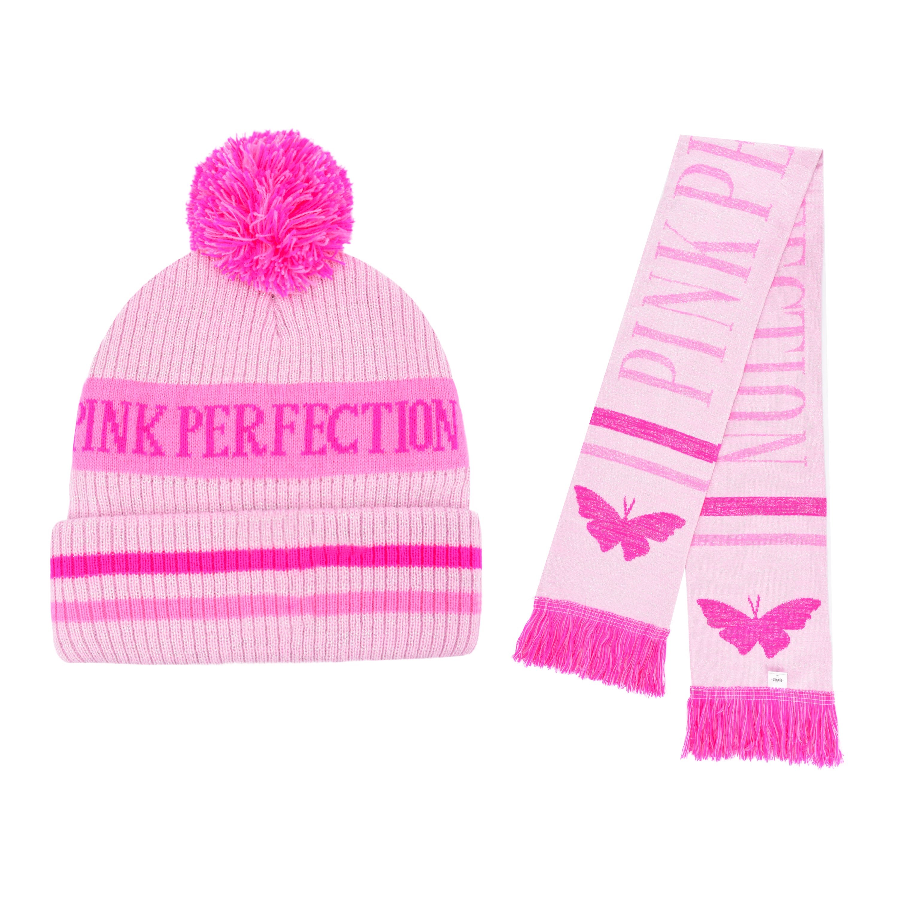 Wicked x Glinda "Pink Perfection" Beanie & Scarf Set
