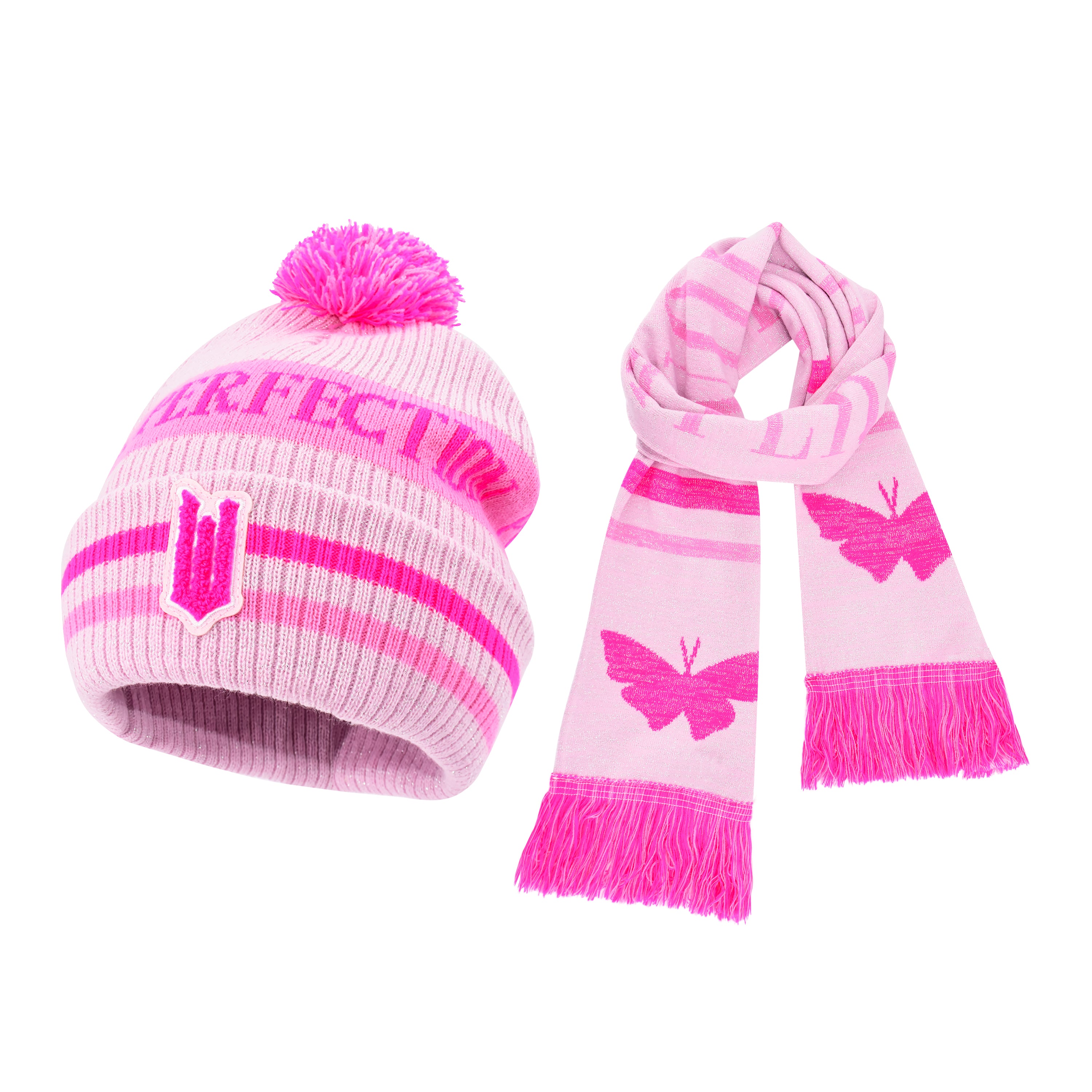 Wicked x Glinda "Pink Perfection" Beanie & Scarf Set