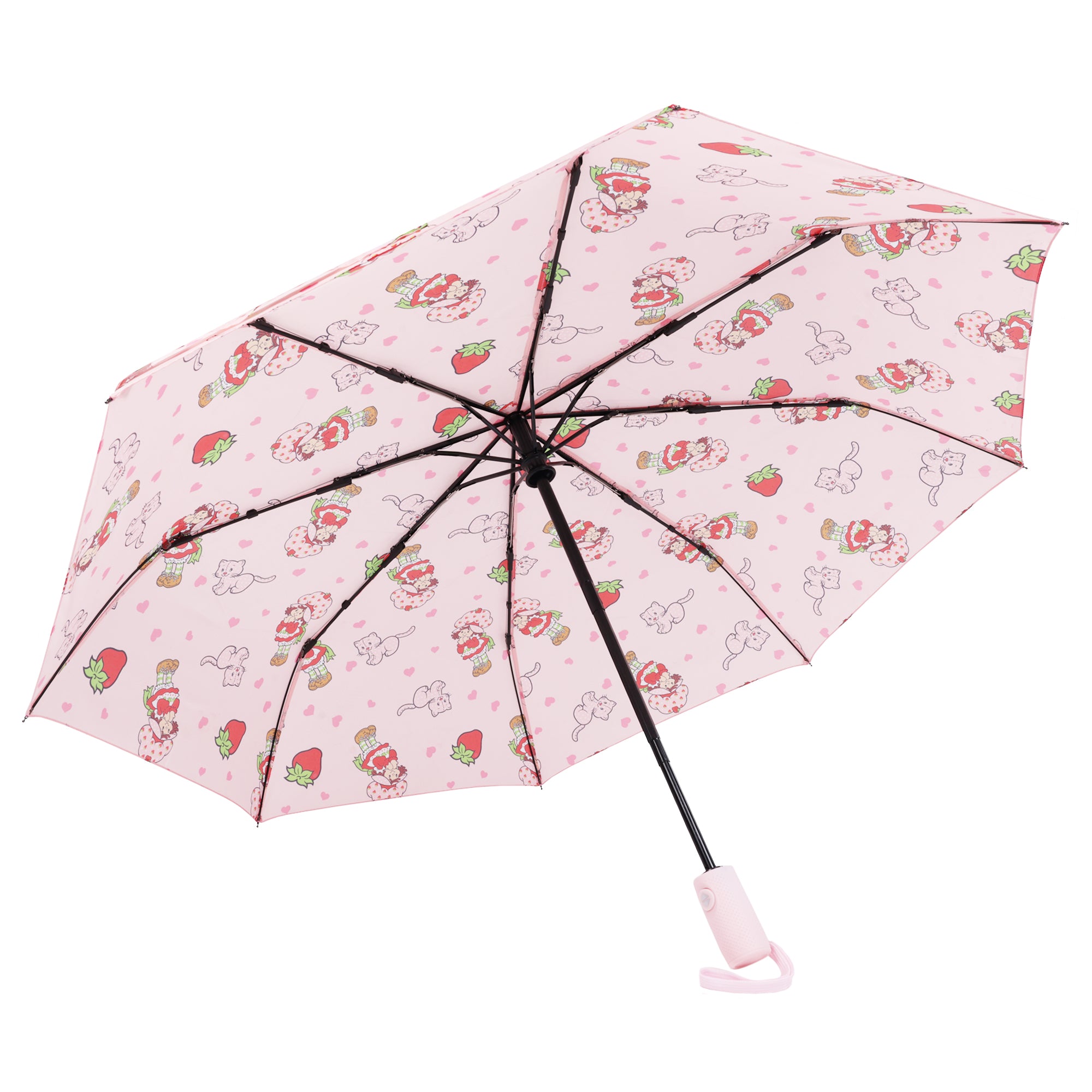 Strawberry Shortcake Heart Print Compact Umbrella