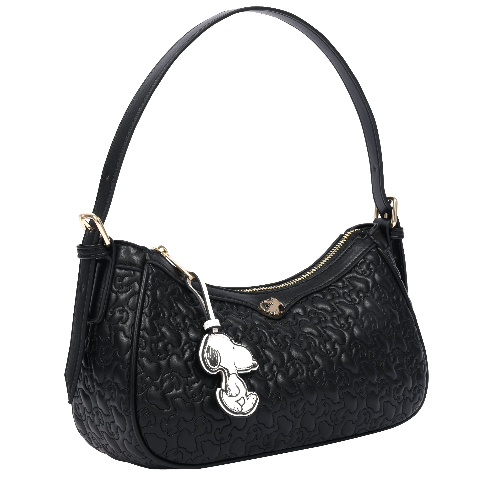 Danielle Nicole x Peanuts Quilted Snoopy Top Zip Shoulder Bag with Charm