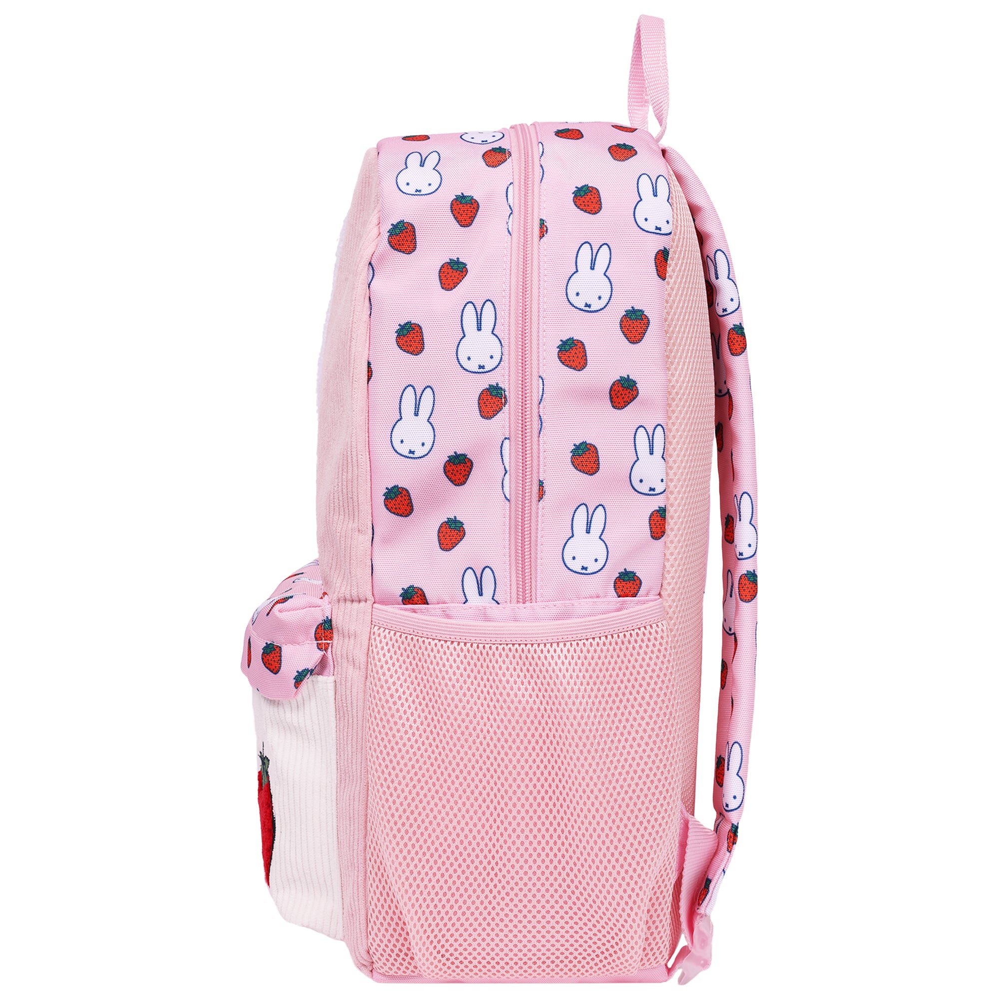 Miffy Strawberry Backpack – Cute Bunny Mini Backpack with Charm, Lightweight Bag
