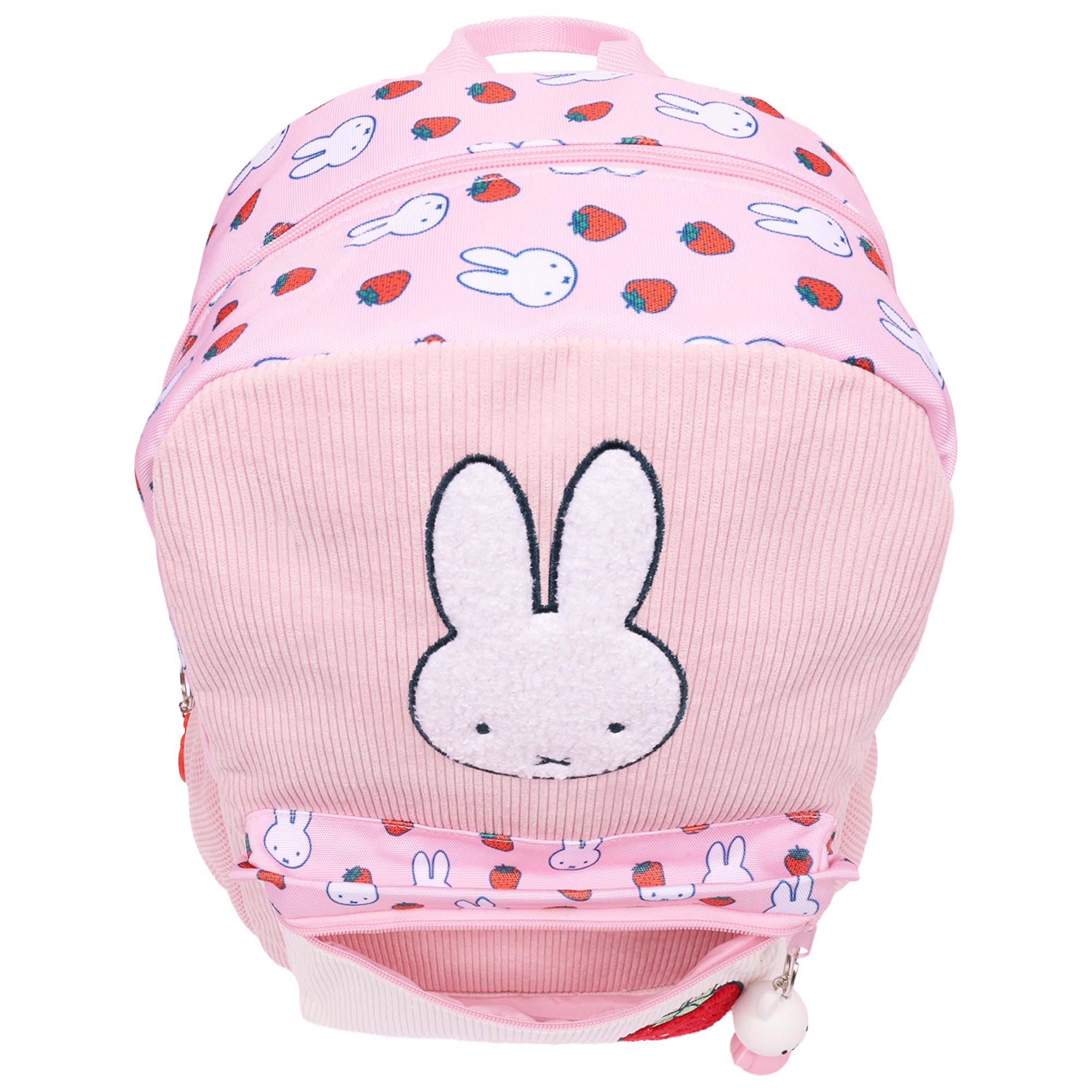 Miffy Strawberry Backpack – Cute Bunny Mini Backpack with Charm, Lightweight Bag