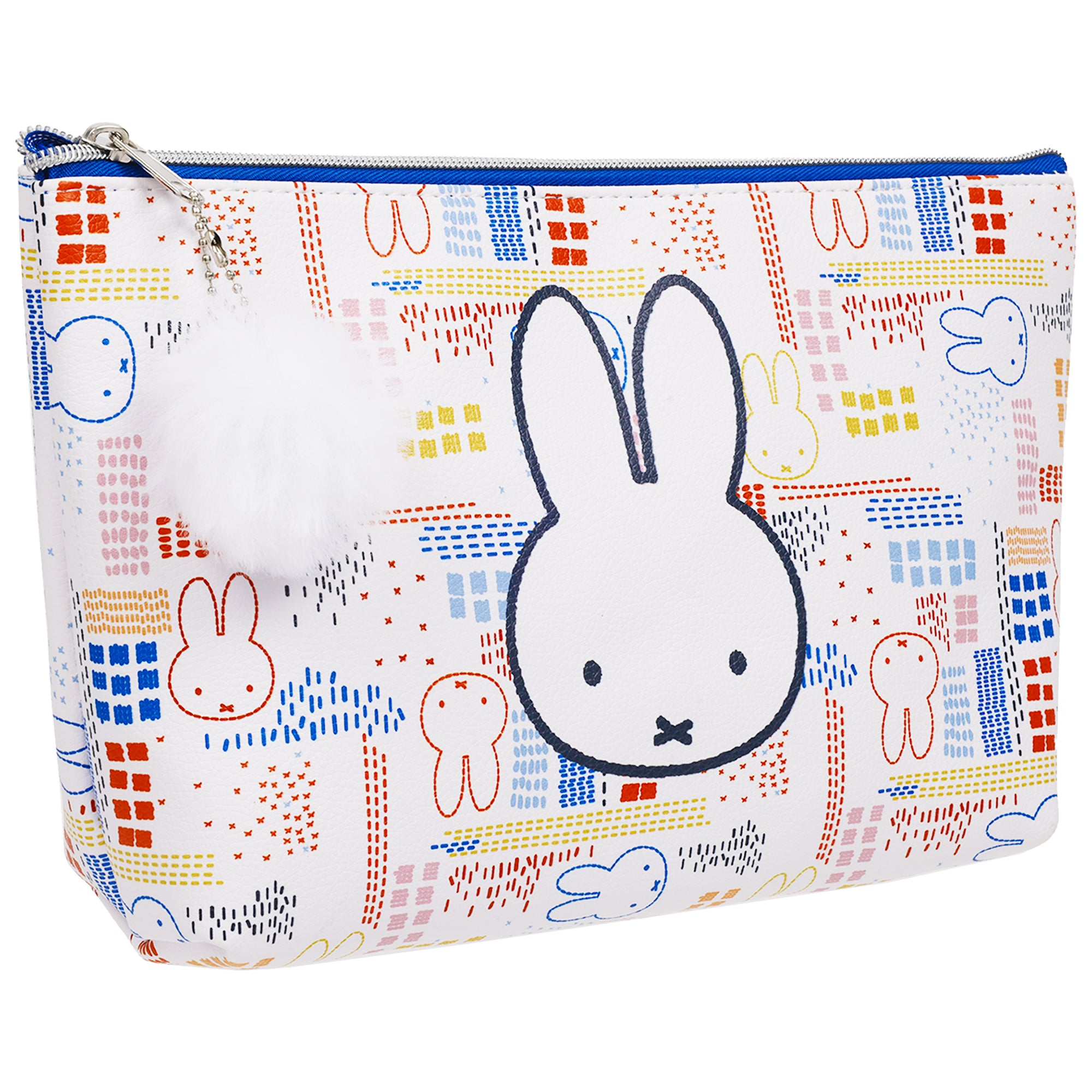 Danielle Nicole x Miffy Allover Print Trapezoid Cosmetic Bag with Pom-Pom Charm