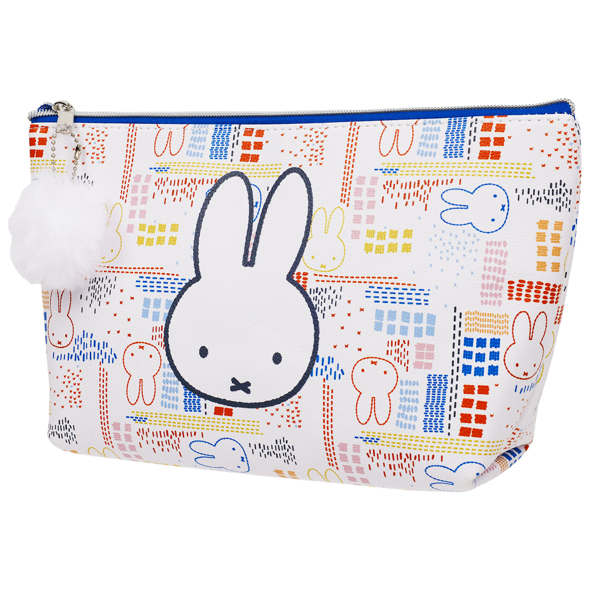 Danielle Nicole x Miffy Allover Print Trapezoid Cosmetic Bag with Pom-Pom Charm