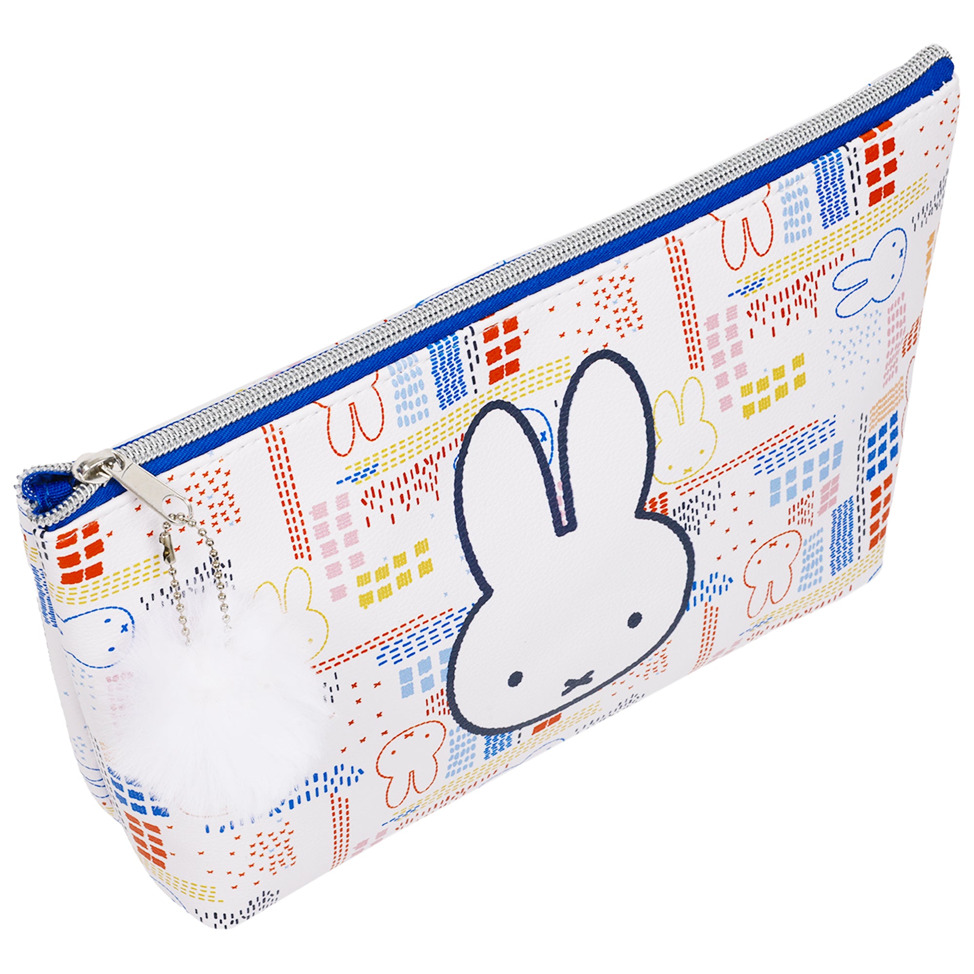 Danielle Nicole x Miffy Allover Print Trapezoid Cosmetic Bag with Pom-Pom Charm