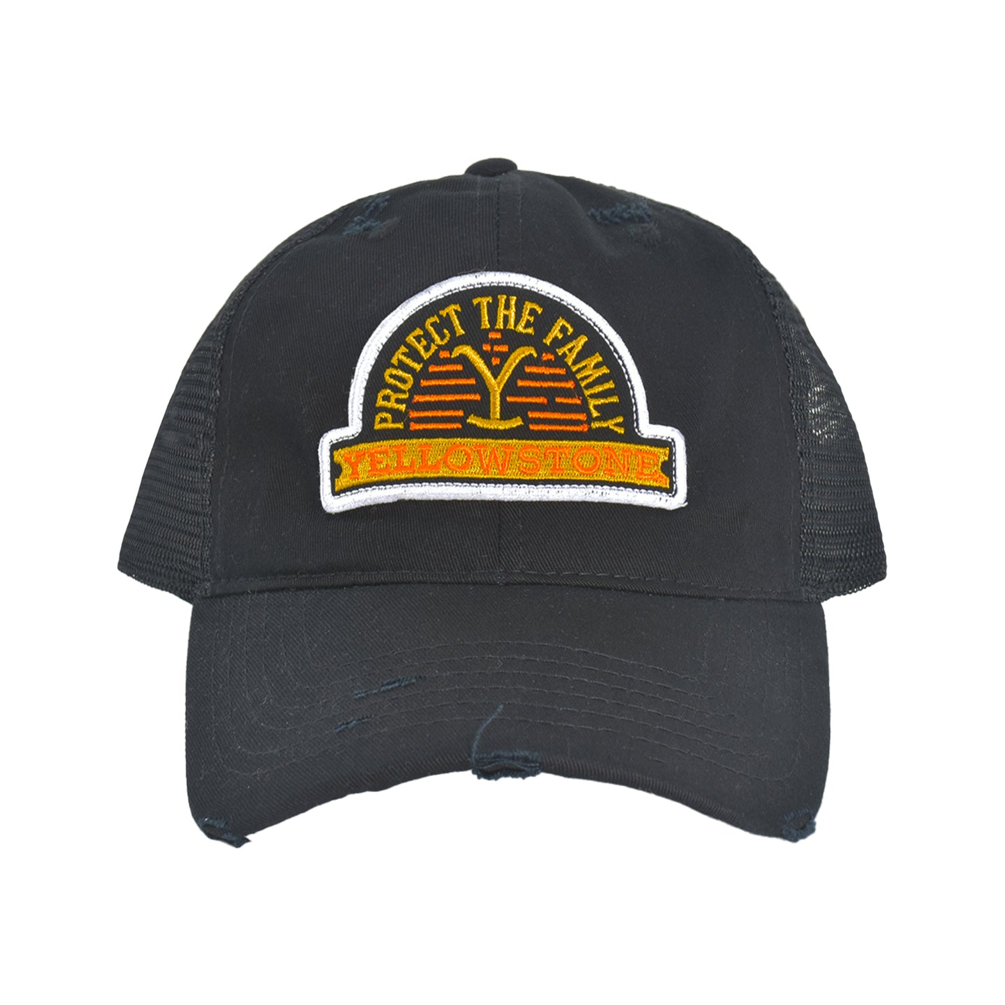 Concept One Yellowstone Trucker Hat, Adjustable Snapback Mesh Baseball Hat with Curved Brim