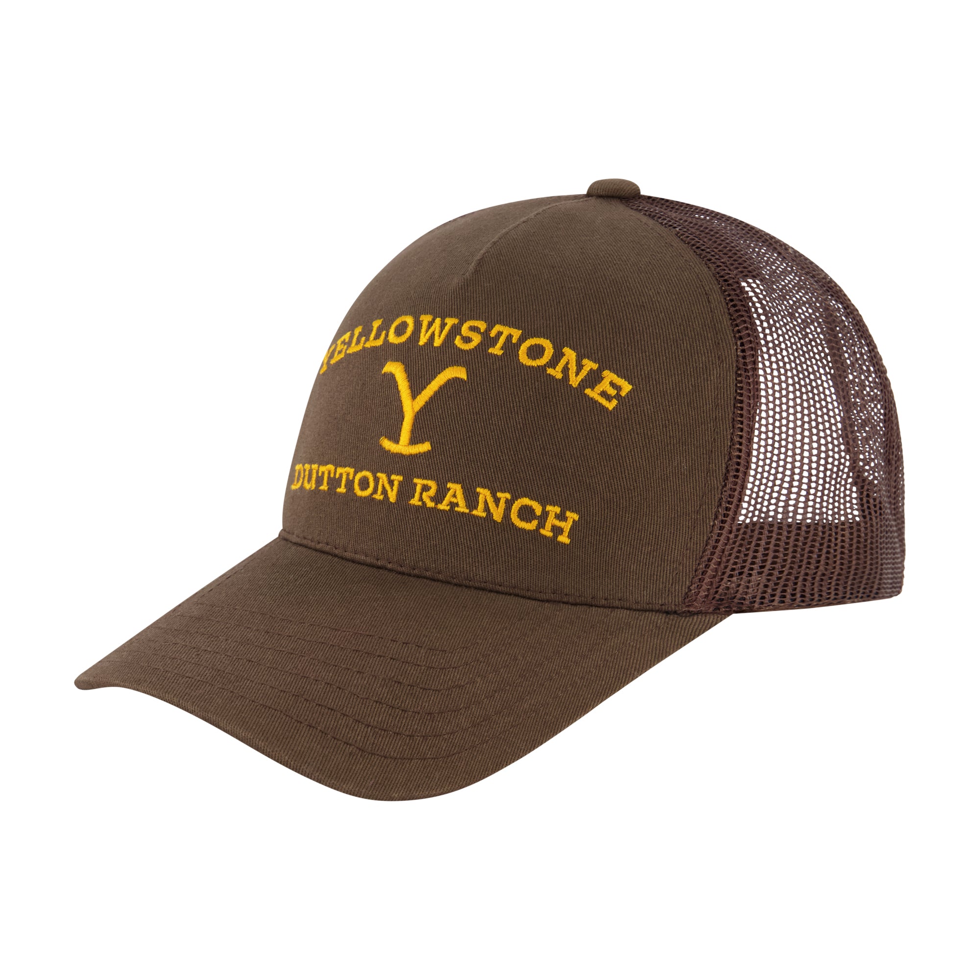 Concept One Yellowstone Trucker Hat, Adjustable Snapback Mesh Baseball Hat with Curved Brim