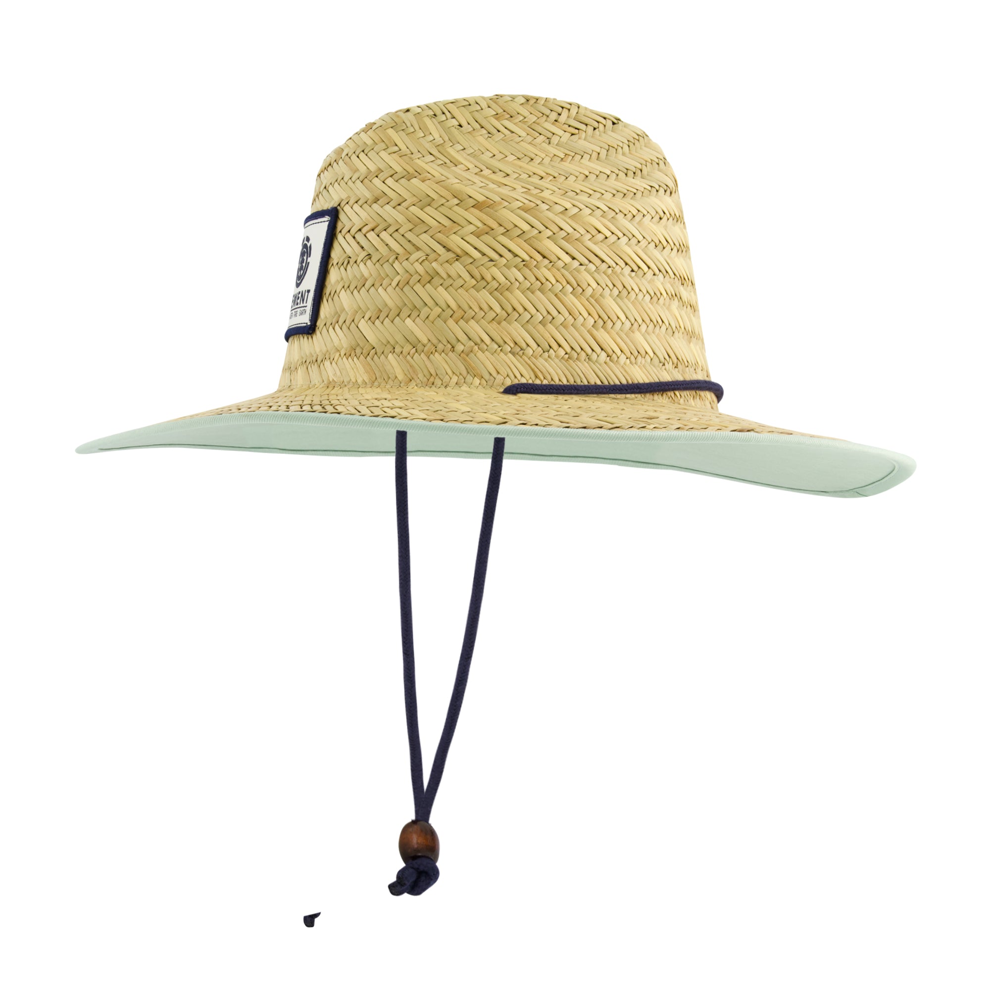 Element Woven Seagrass Lifeguard Hat with Solid Under Brim & Chin Cord