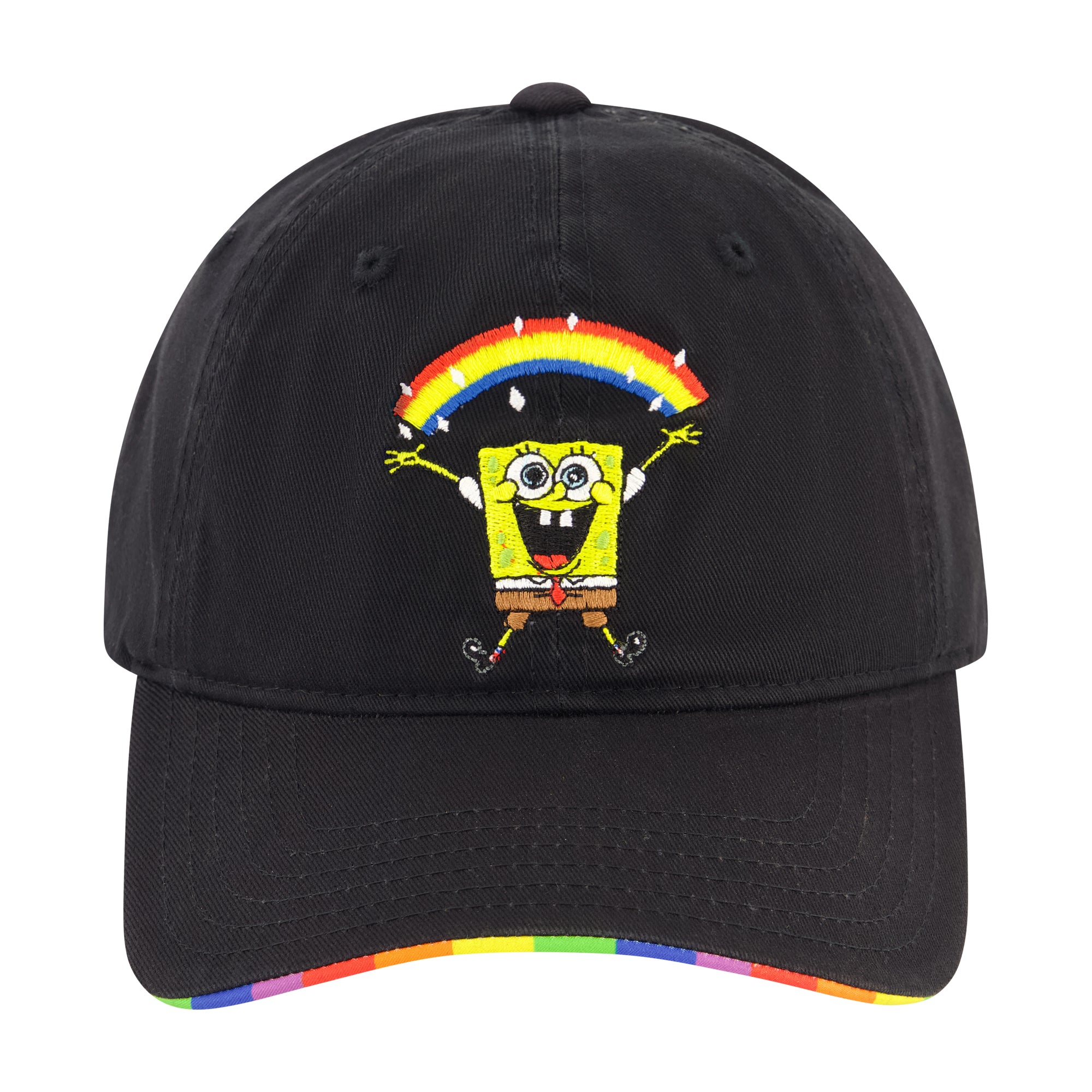 Nick Spongebob Rainbow Dad Cap, Black