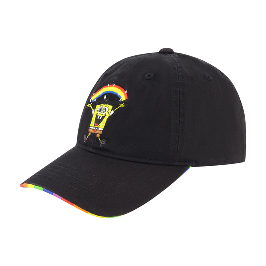 Nick Spongebob Rainbow Dad Cap, Black