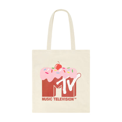 MTV Cupcake Logo Tote Bag, Natural