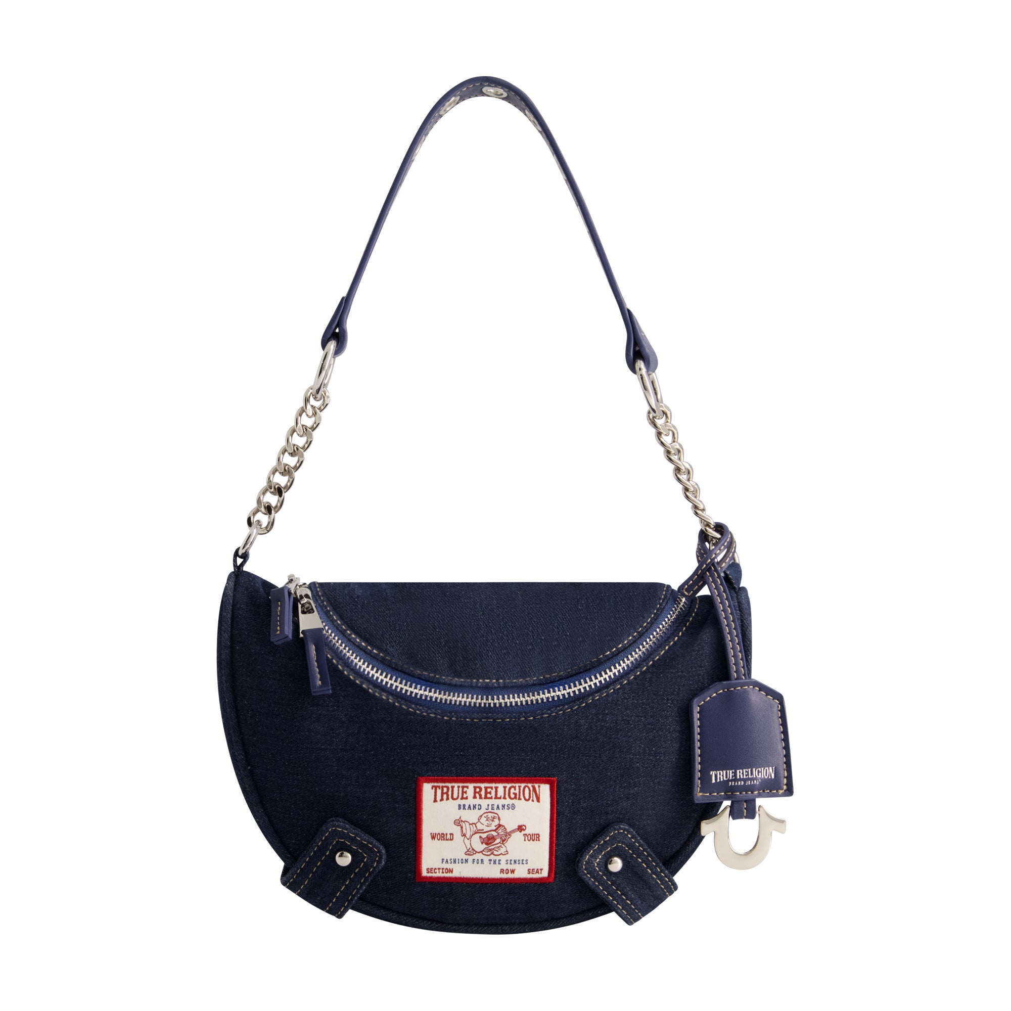 True Religion Chain Handle Denim Hobo, Denim