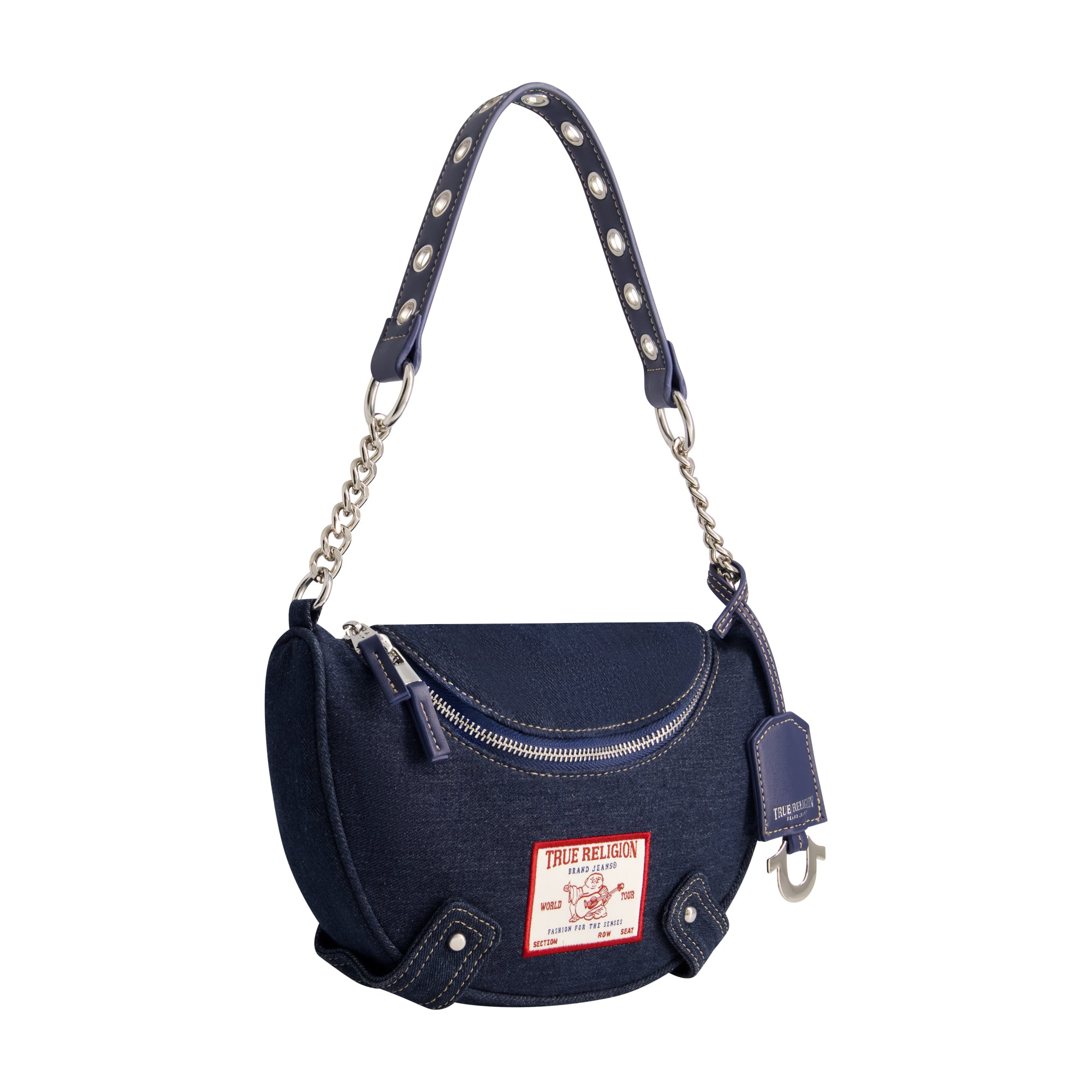 True Religion Chain Handle Denim Hobo, Denim