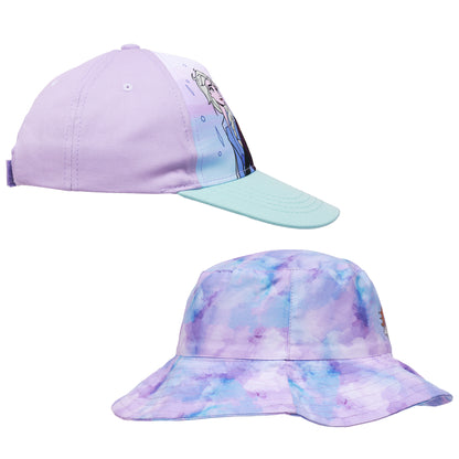 Disney Frozen Anna & Elsa kids Hat Set – Baseball Cap and Bucket Hat