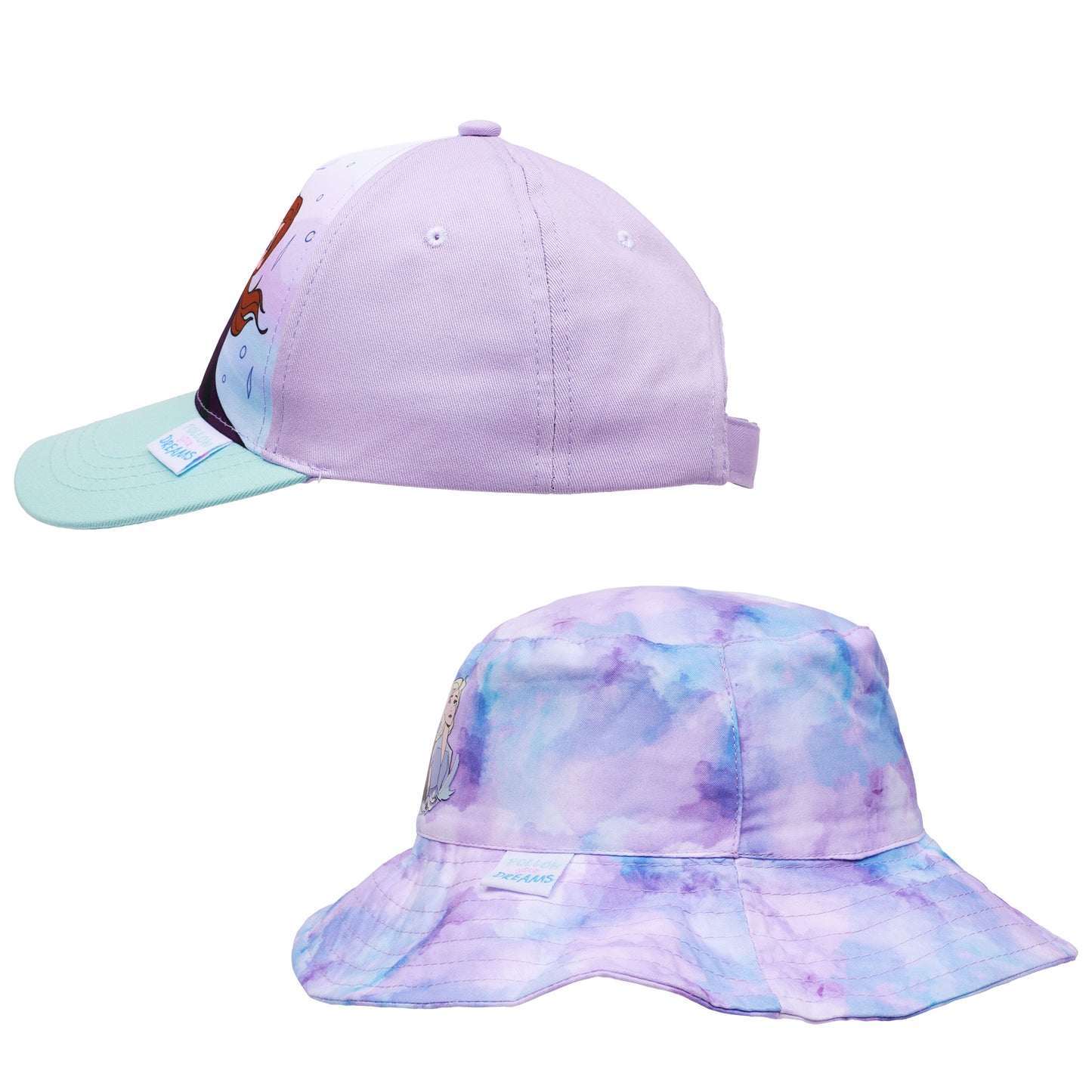 Disney Frozen Anna & Elsa kids Hat Set – Baseball Cap and Bucket Hat