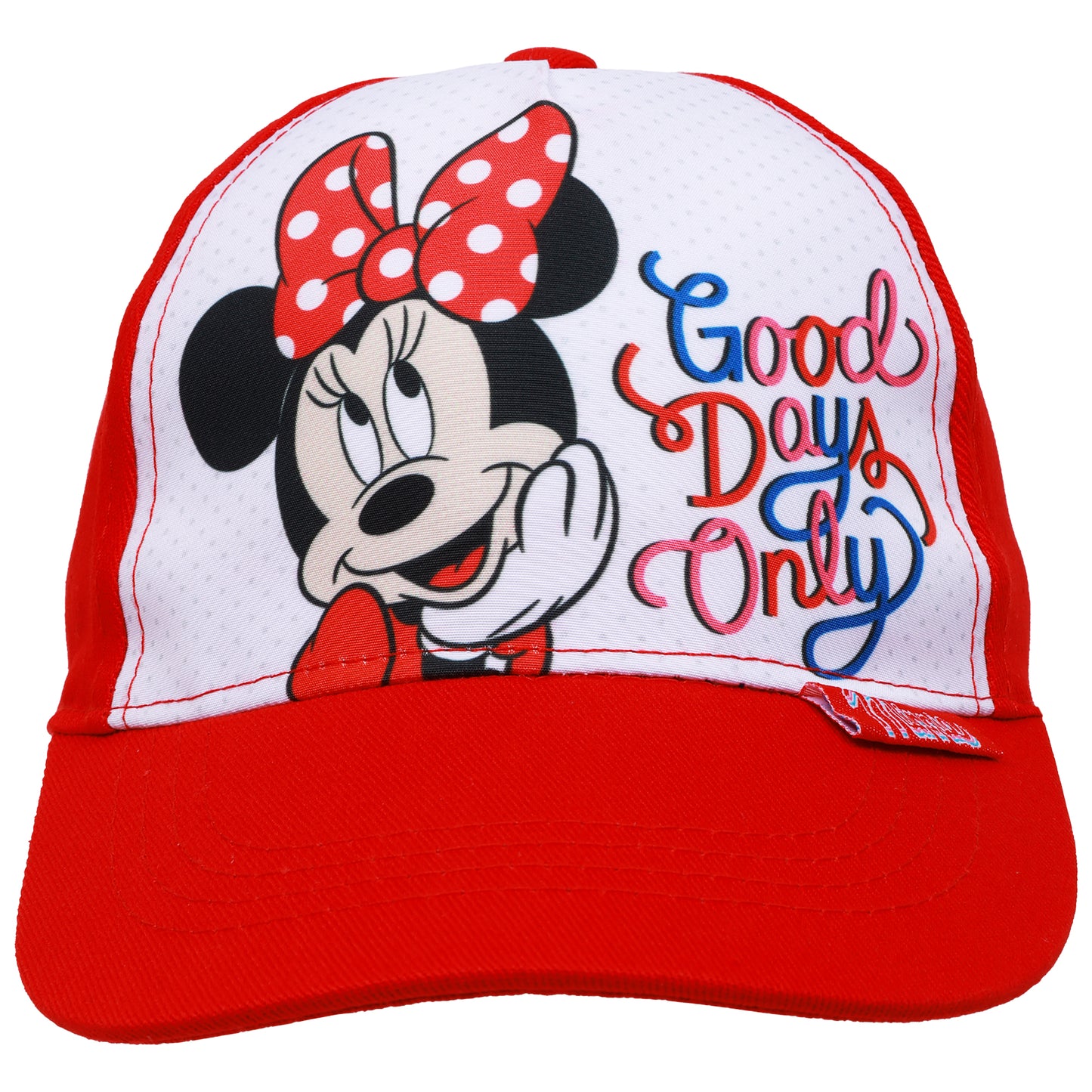 Disney Minnie Mouse Girls’ Baseball Cap with Sunglasses – “Good Days Only”