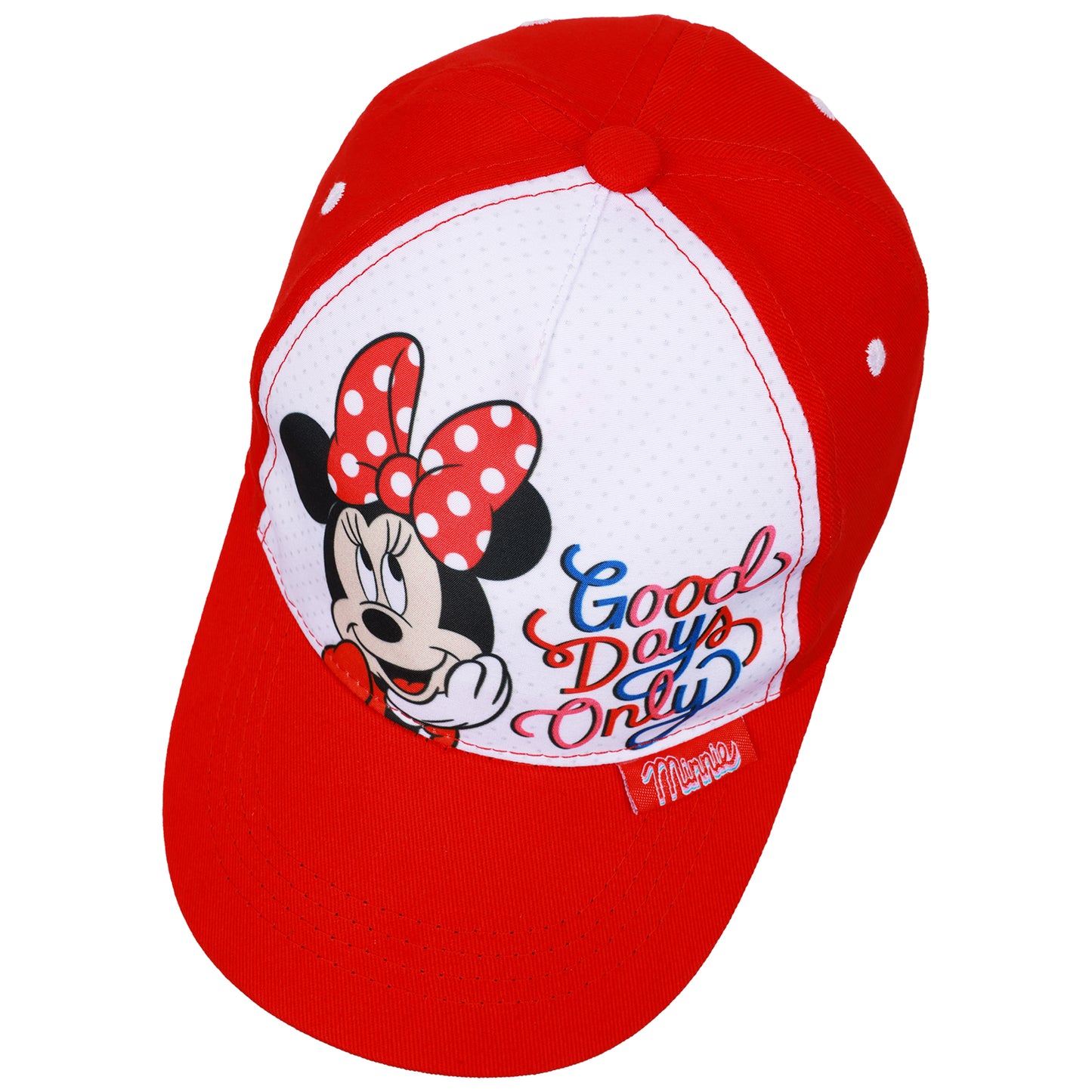 Disney Minnie Mouse Girls’ Baseball Cap with Sunglasses – “Good Days Only”