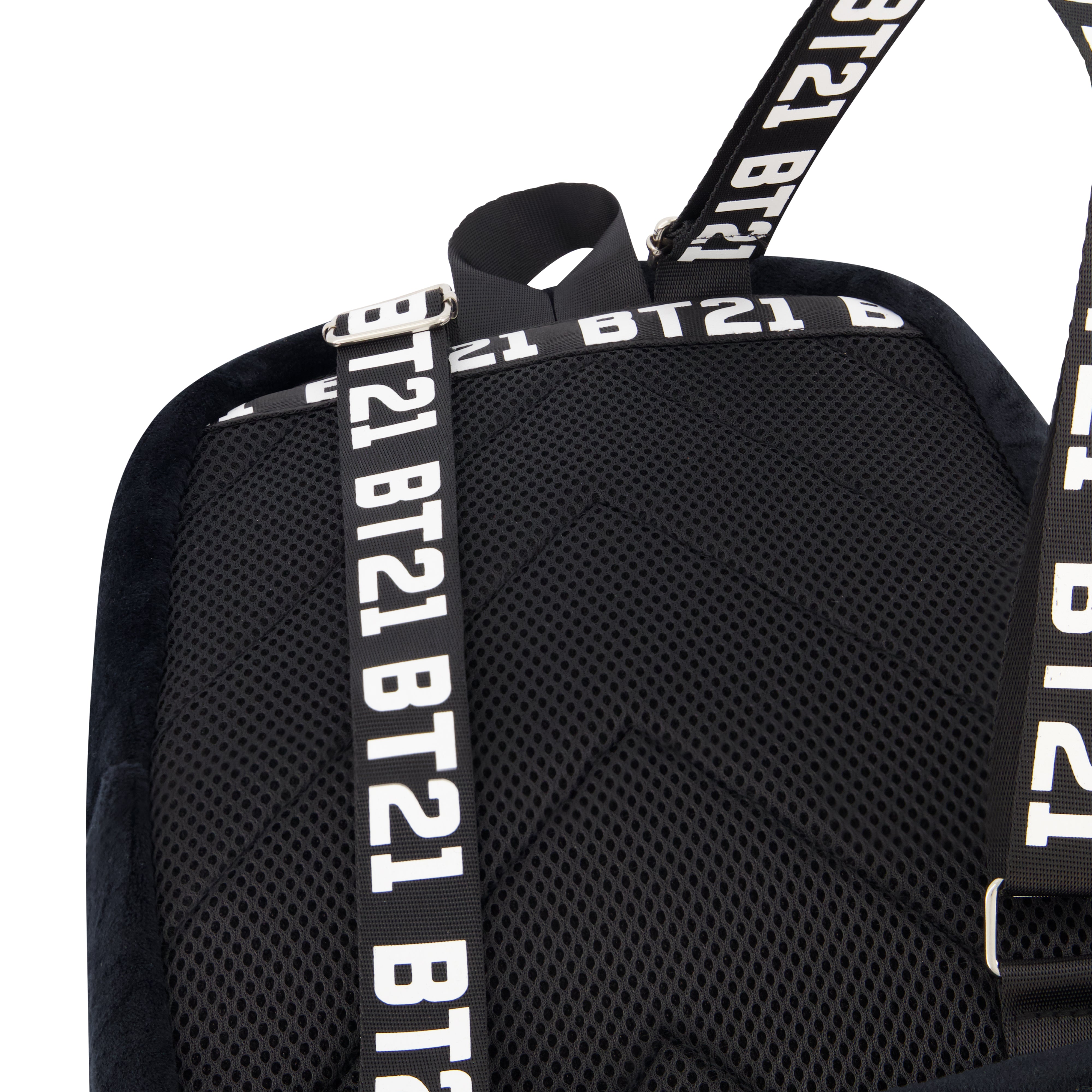 Concept One BT21 LINE FRIENDS Backpack, Plush Mini Travel Bag for Men and Women, Black, 9.5 Inch