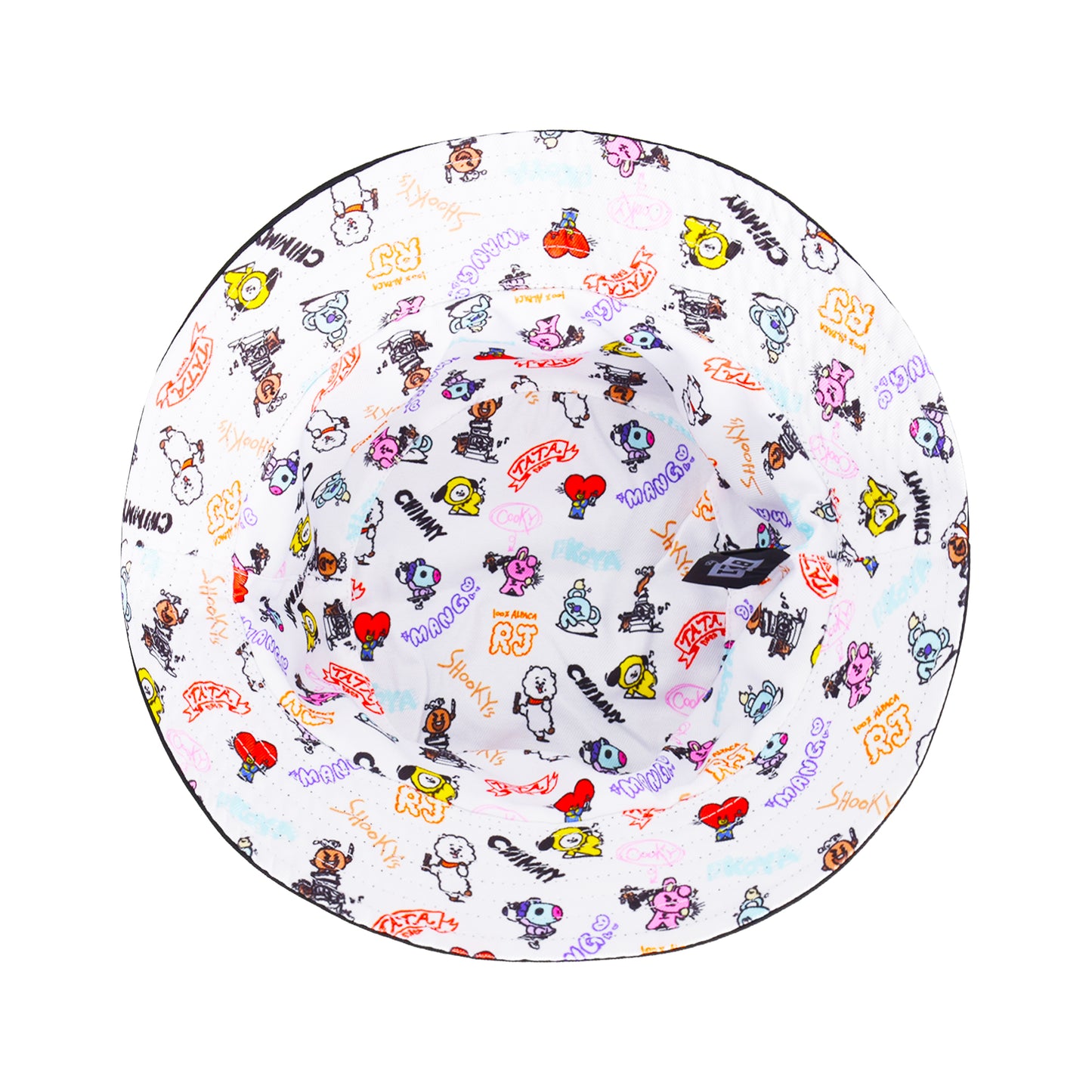 BT21 LINE Friends Bucket Hat, Wide Brim Packable Summer Travel Cap for Men and Women, Reversible, Multi, One Size