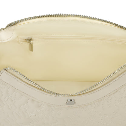 Danielle Nicole Miffy Quilted PU Shoulder Bag with Charm in White