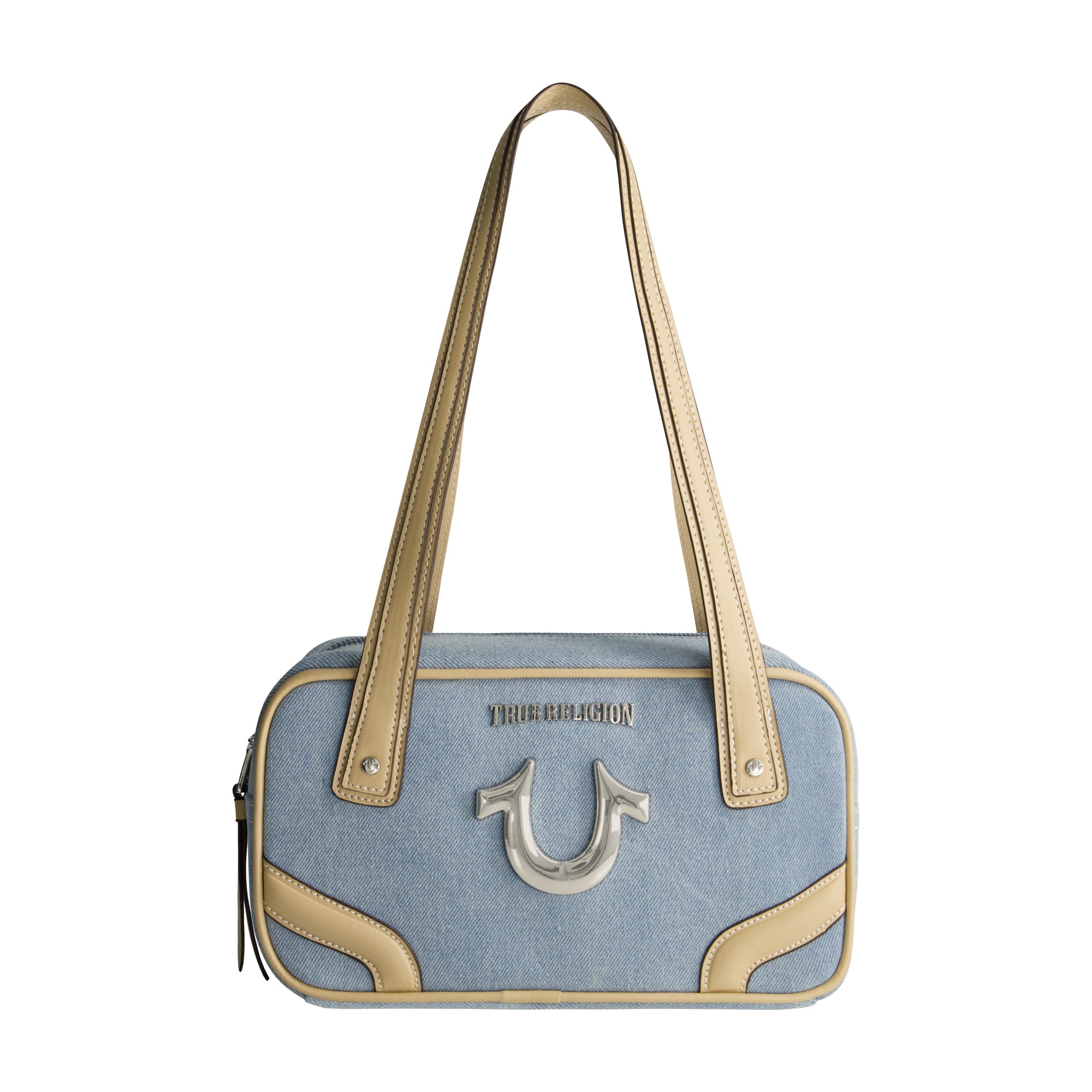 True Religion Small Denim Bowling Satchel