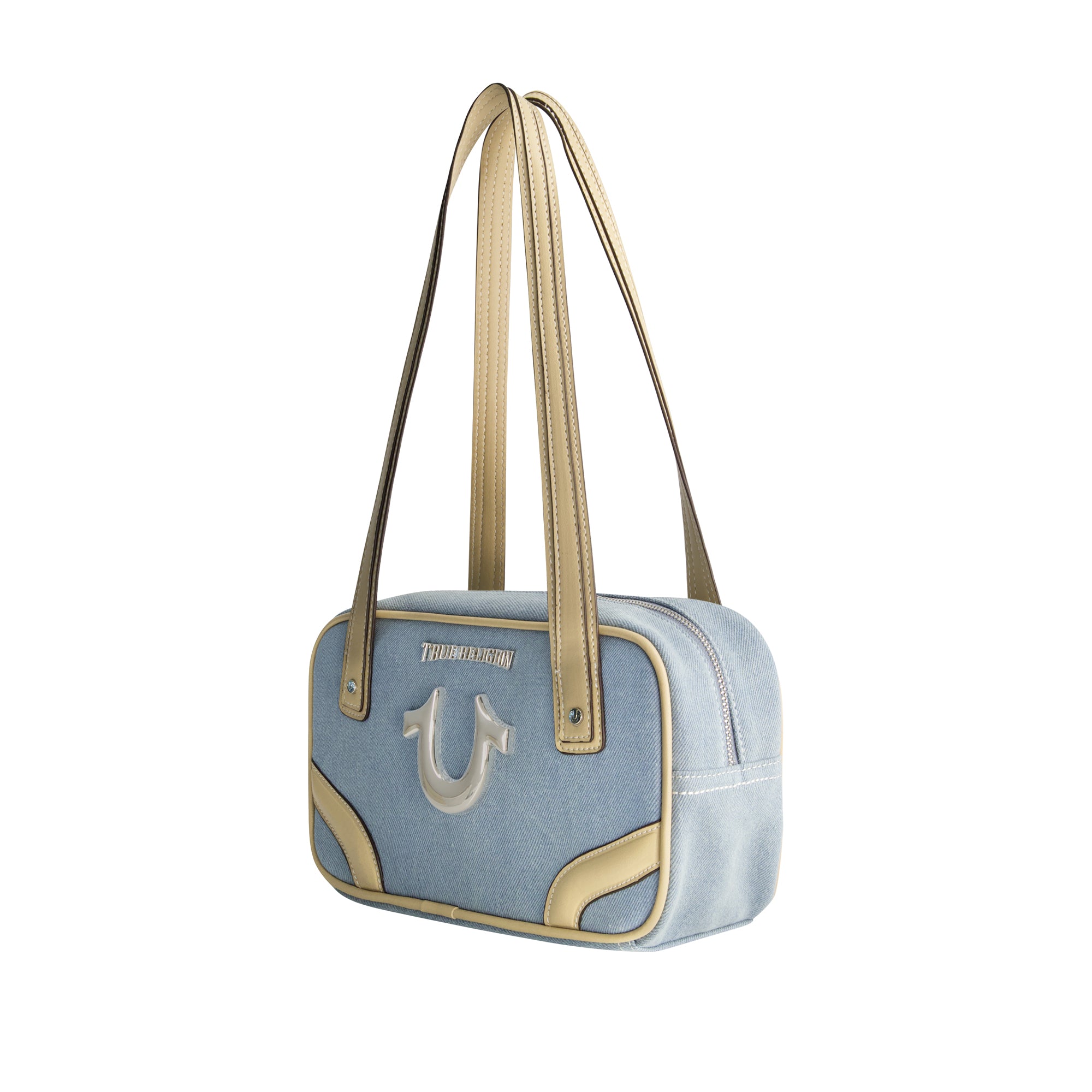 True Religion Small Denim Bowling Satchel