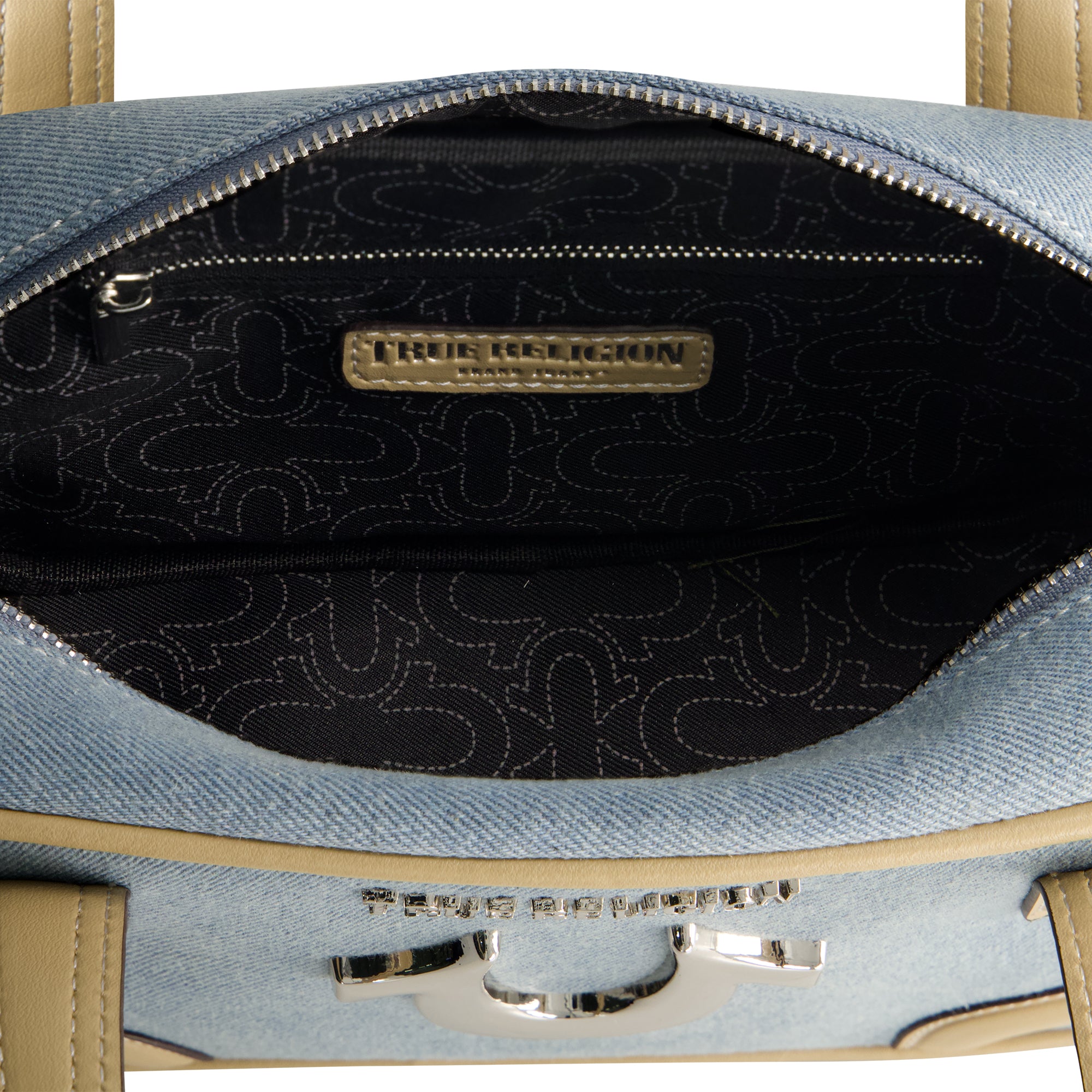 True Religion Small Denim Bowling Satchel