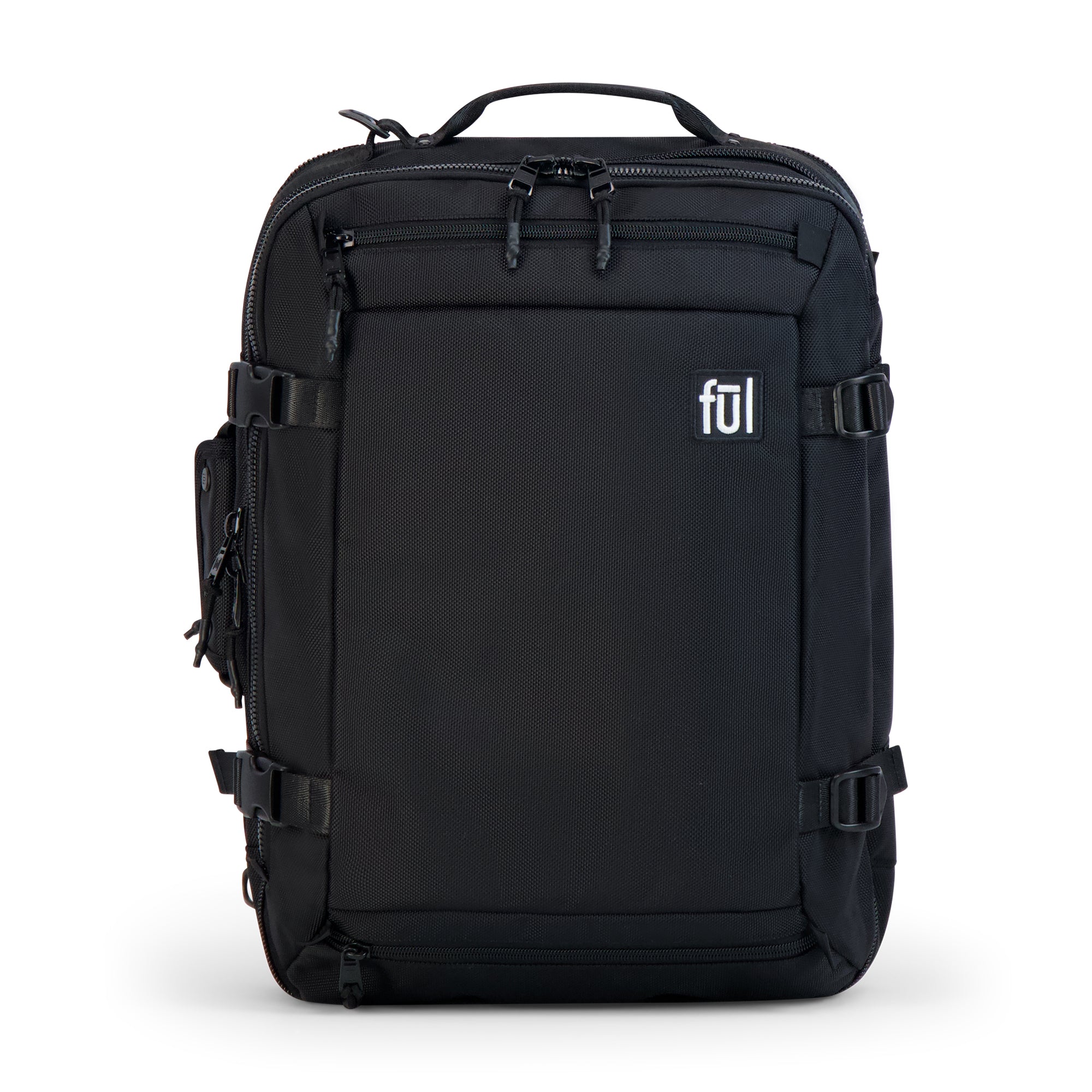 FUL Ridge Collection 18 Inch Laptop Backpack, Cruiser Padded Computer Bag for Commute or Travel, Black, One Size