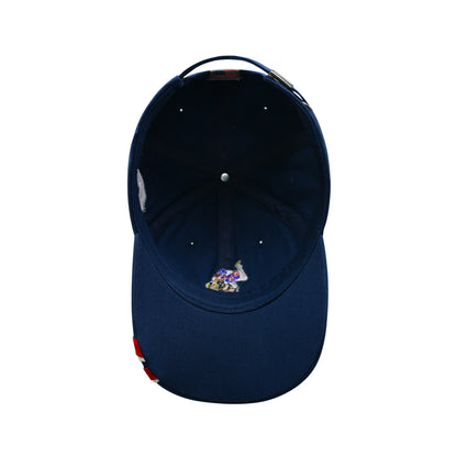U.S Polo Assn. Dad Hat, Embroidered Horse Logo Adjustable Adult Baseball Cap with Diagonal Accent Stripes