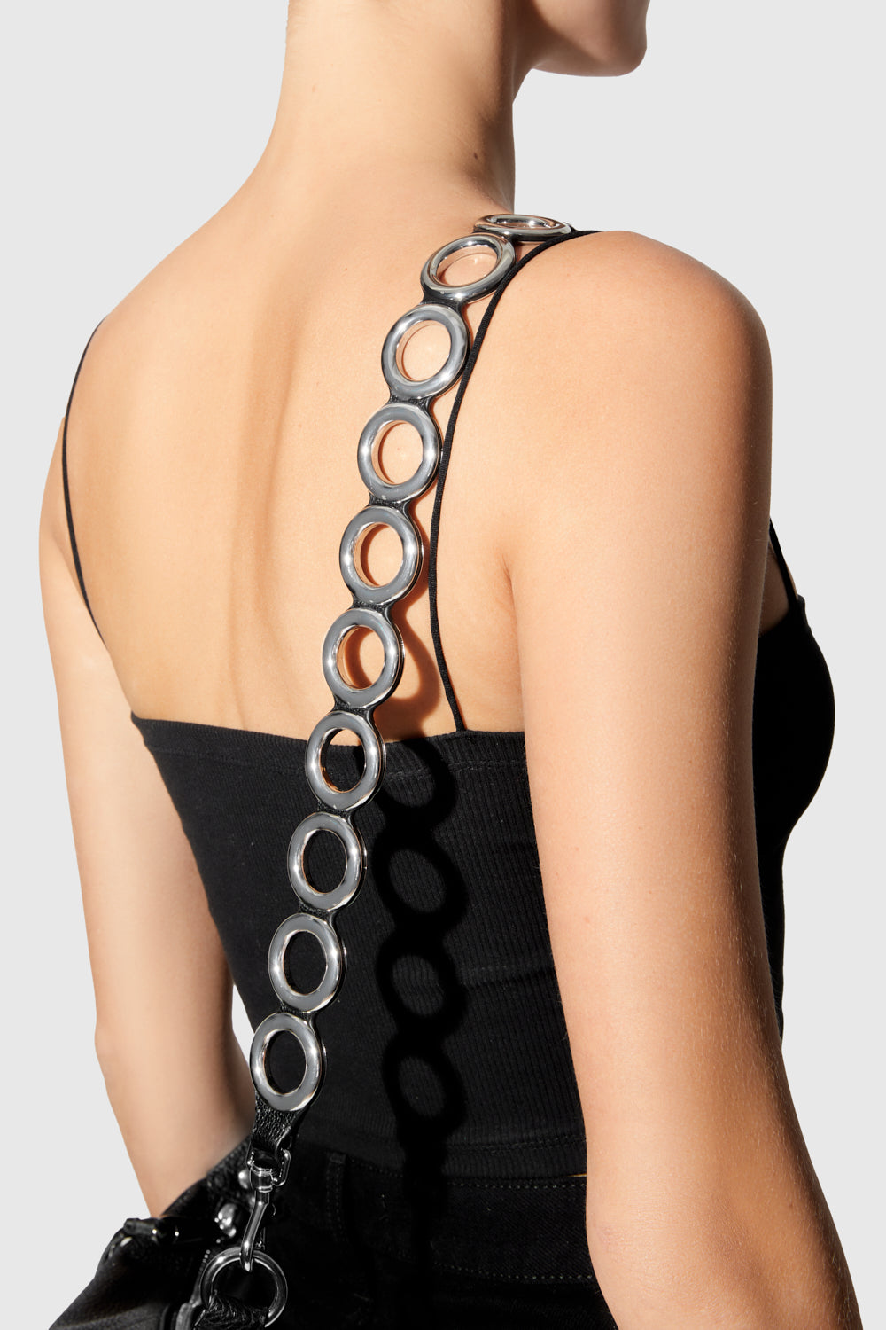 Rebecca Minkoff Guitar Strap With Eyelets Black