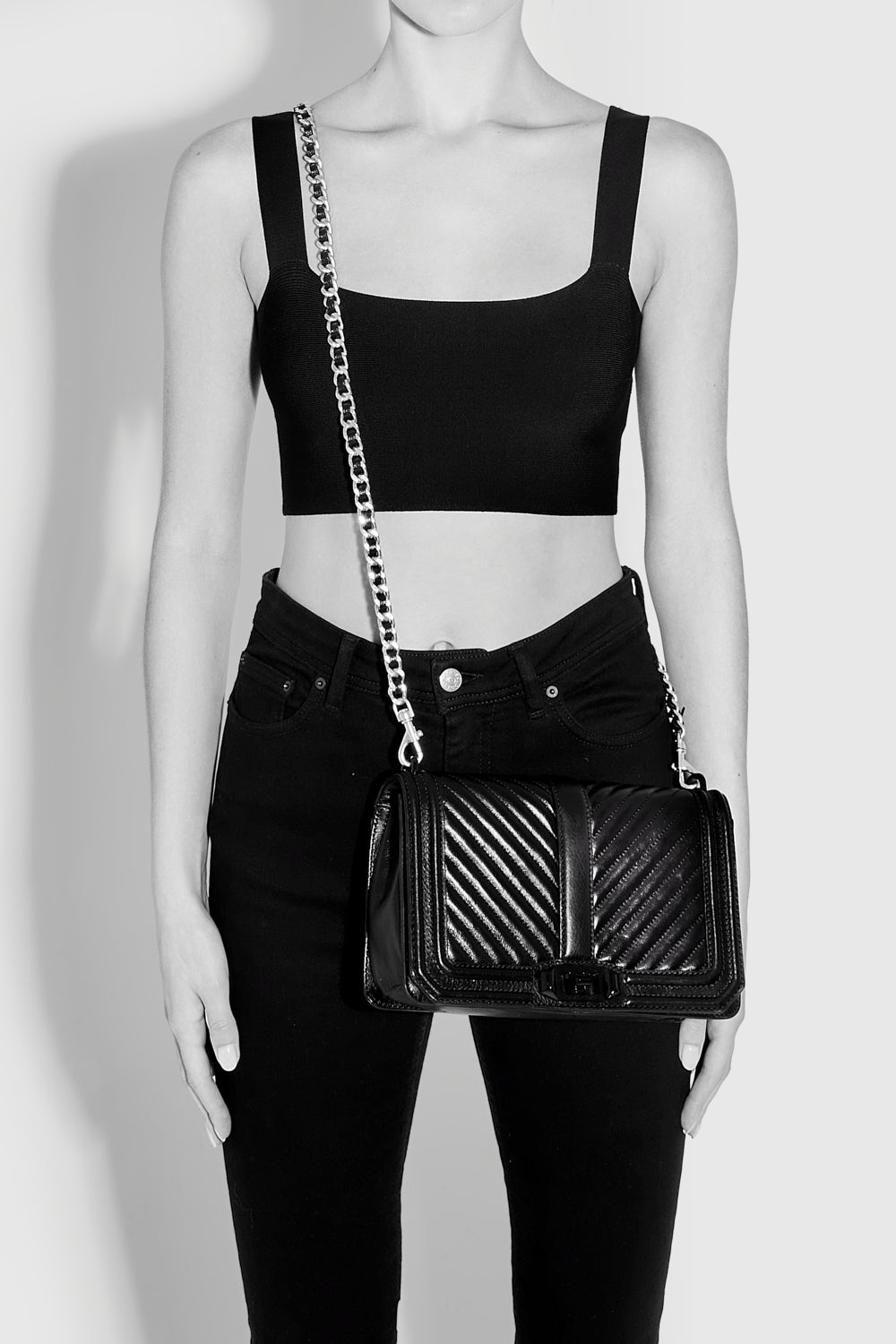 Rebecca Minkoff Whip Chain Strap Black