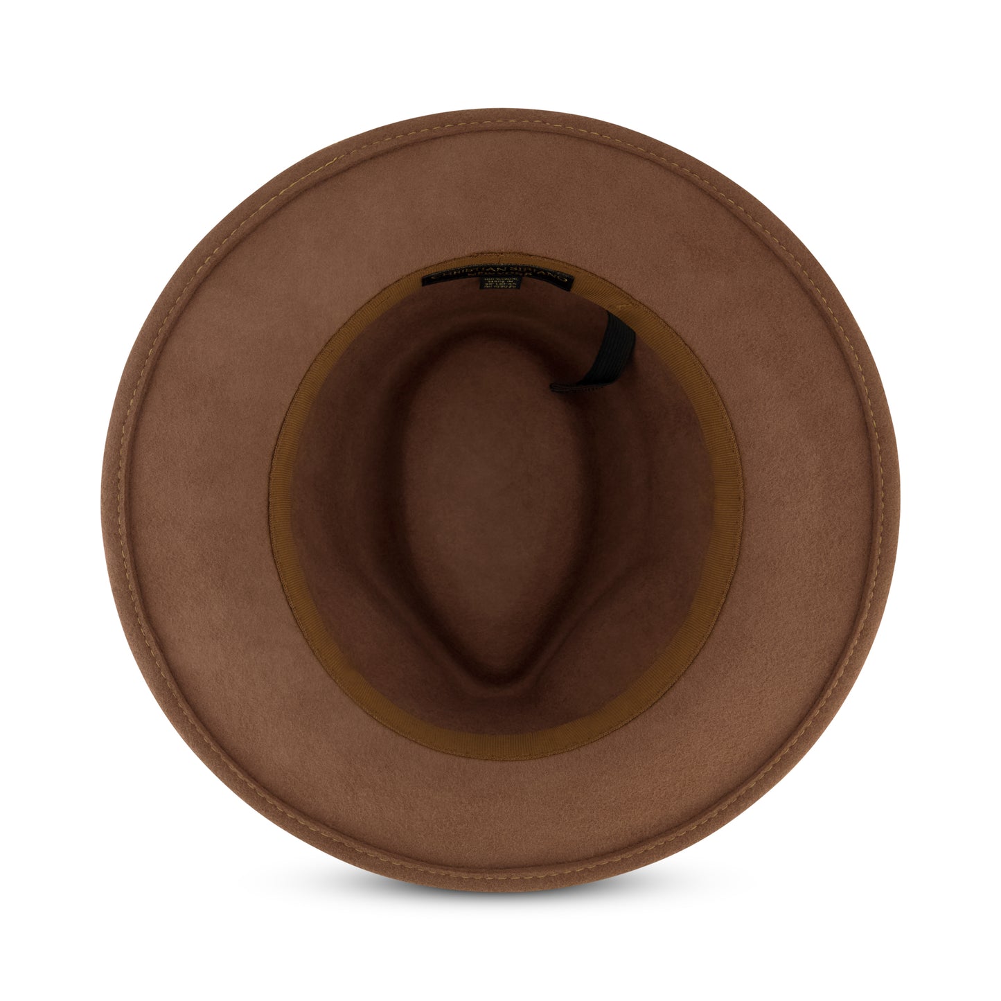 Fedora Hat, Wool Felt Wide Brim Rancher Hat, Brown