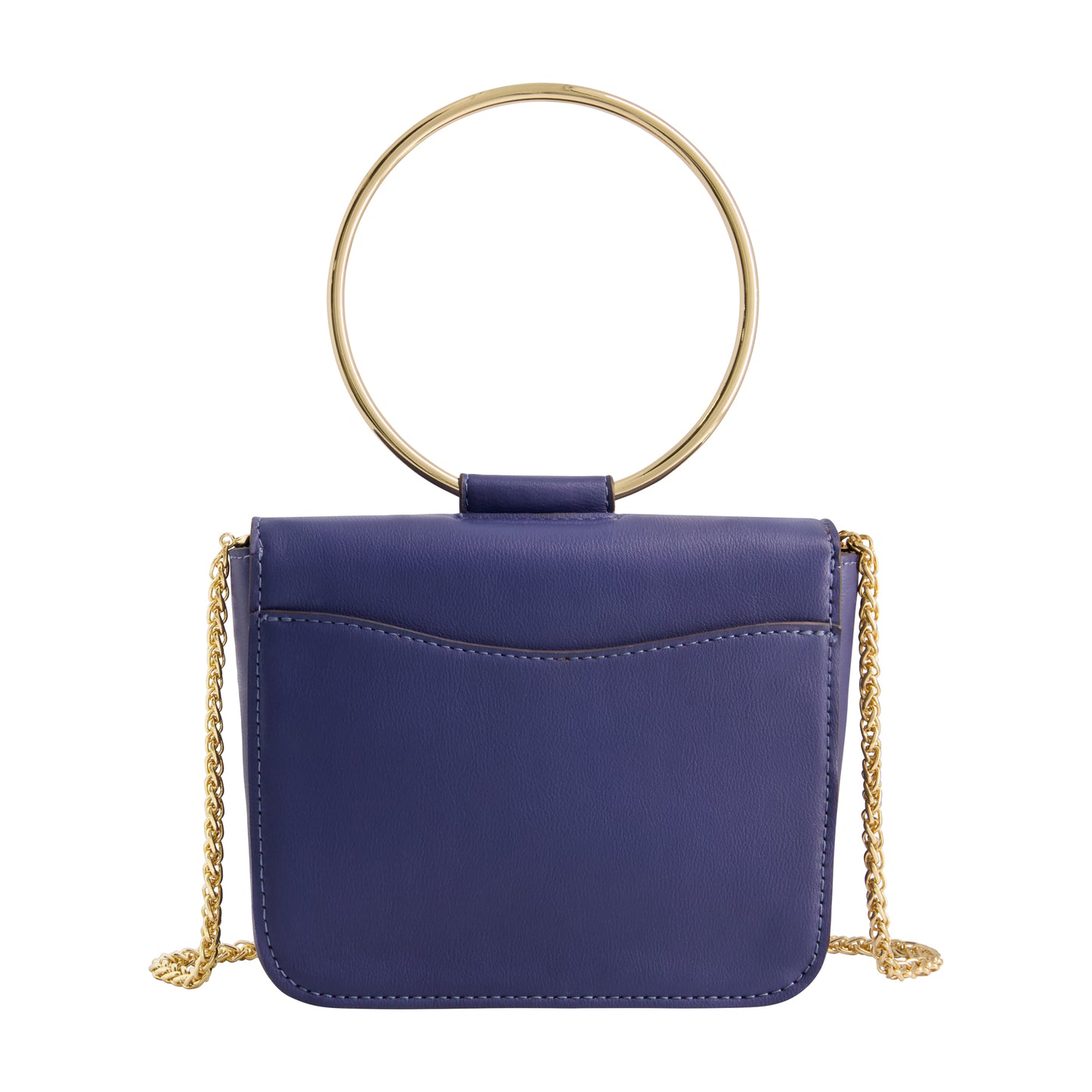 Christian Siriano New York Ring Handle Mini Flap Crossbody, Blue