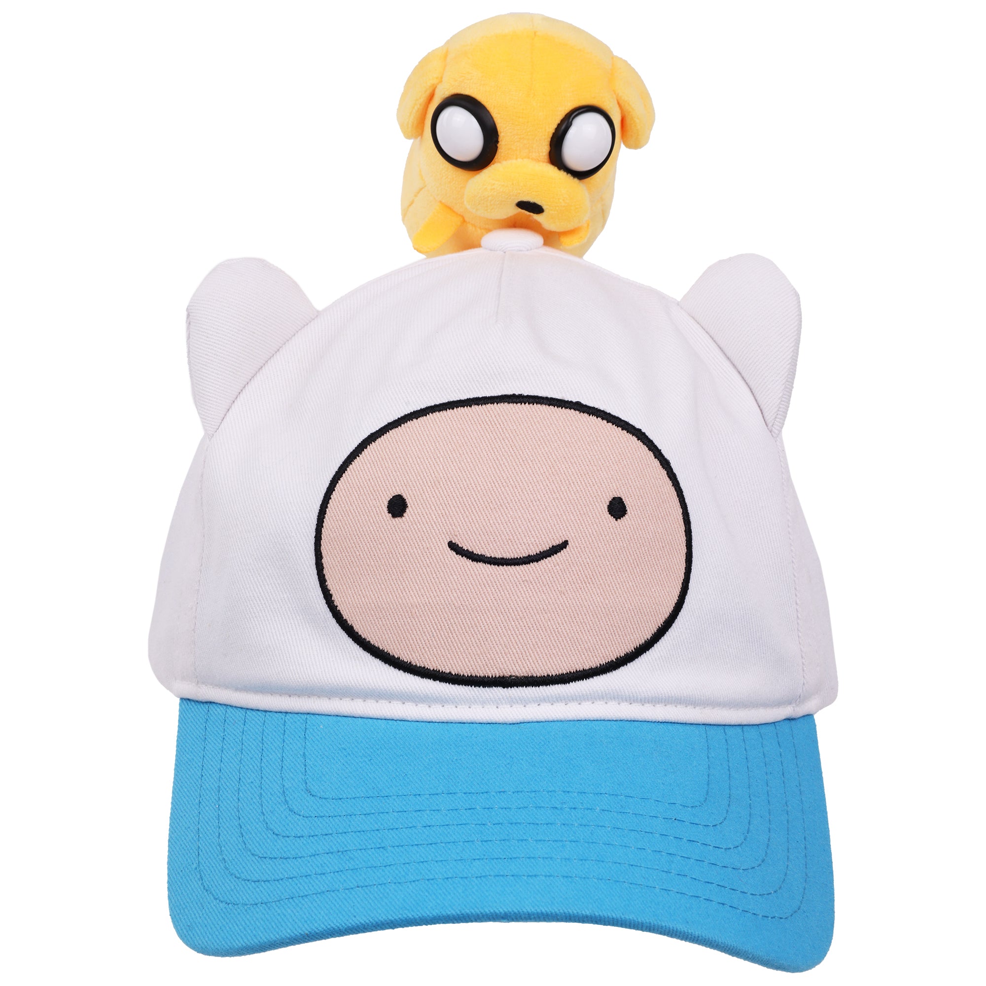 Adventure Time Finn & Jake 3D Plush Dad Cap – Adjustable Curved Brim Hat