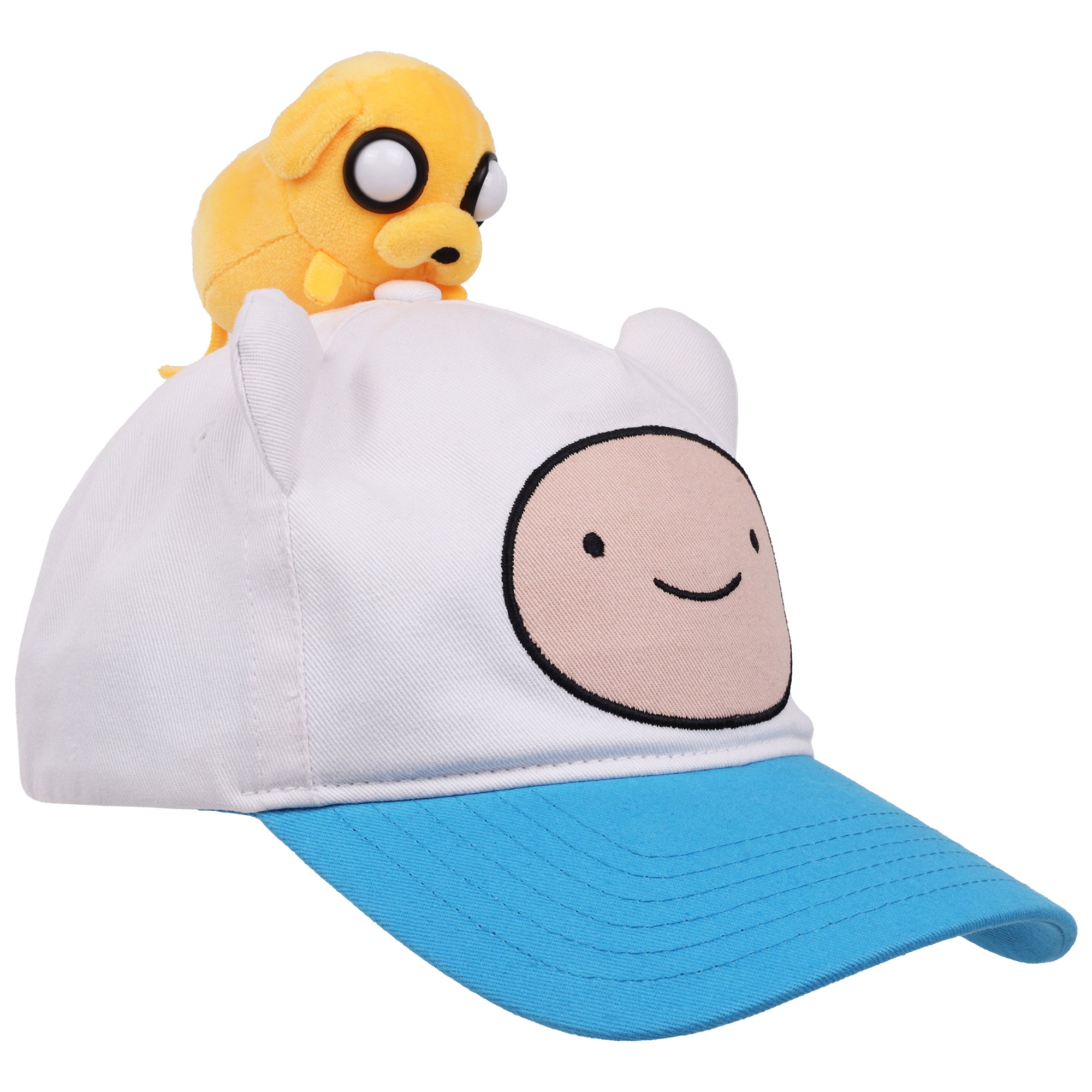 Adventure Time Finn & Jake 3D Plush Dad Cap – Adjustable Curved Brim Hat