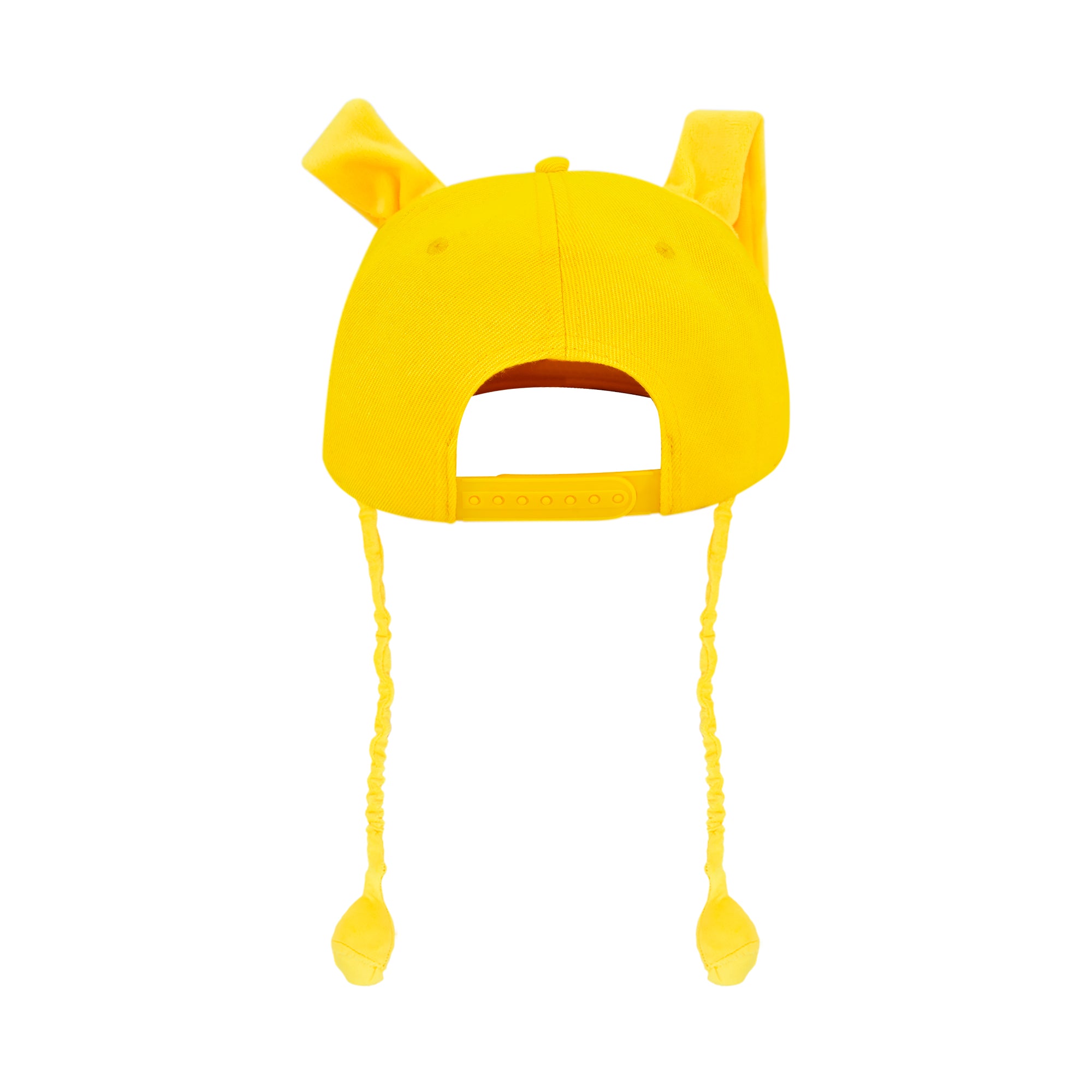Adventure Time Jake 3D Ear Plush Flat Brim Hat with Tassel Braids – Kids Character Cap