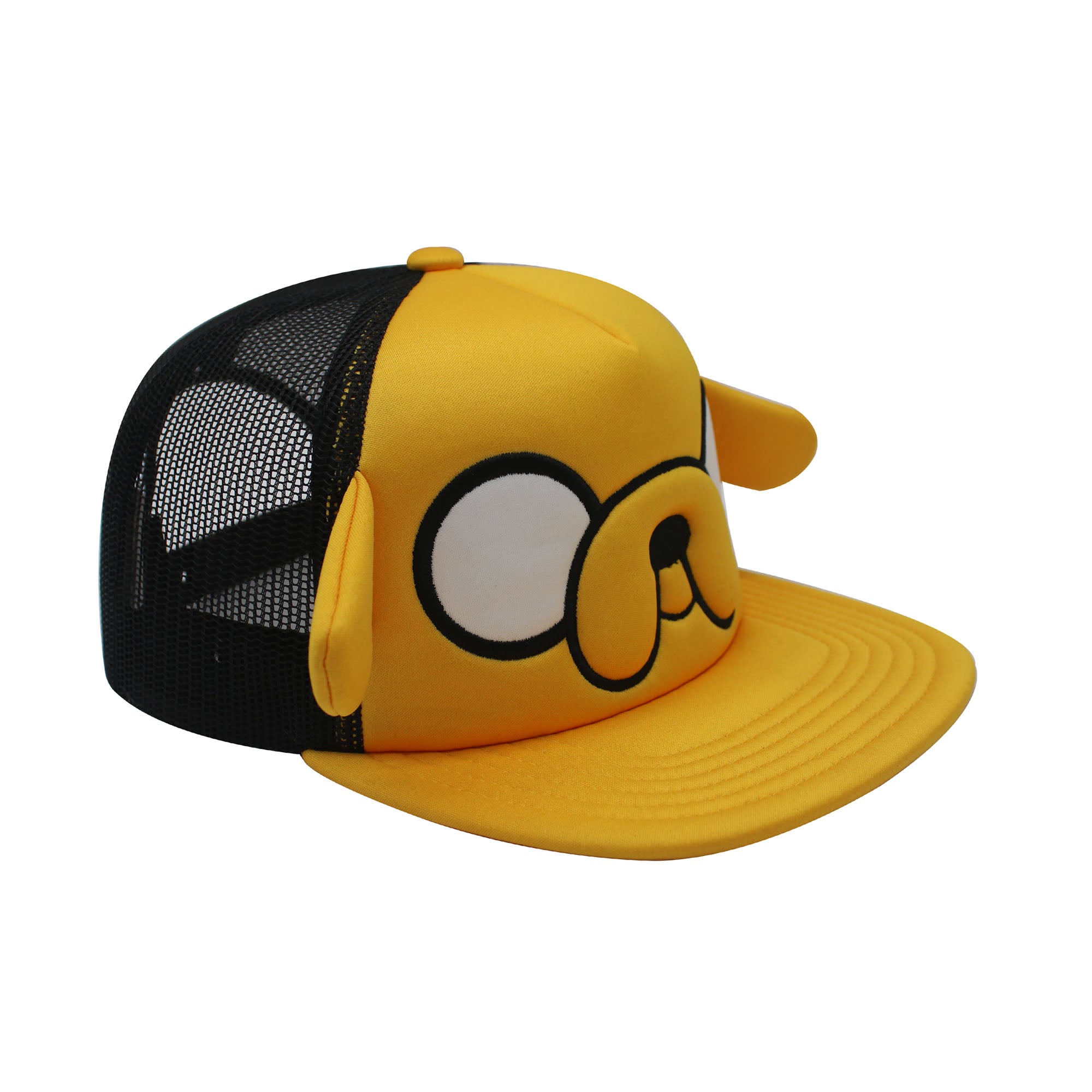 Adventure Time Jake 3D Ears Snapback Hat – Flat Brim Cartoon Character Cap