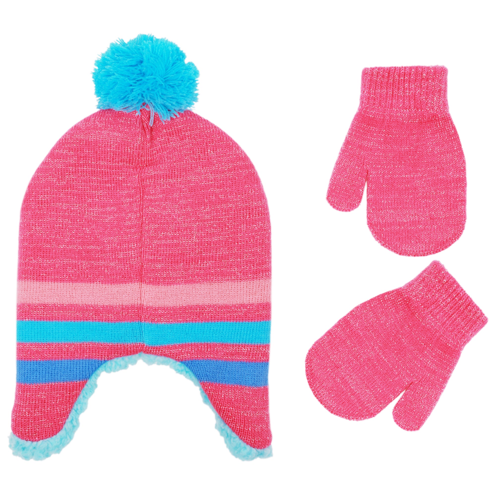 Disney Alice’s Wonderland Bakery Girls’ Winter Hat & Mittens Set – Toddler Beanie with Sherpa Lining