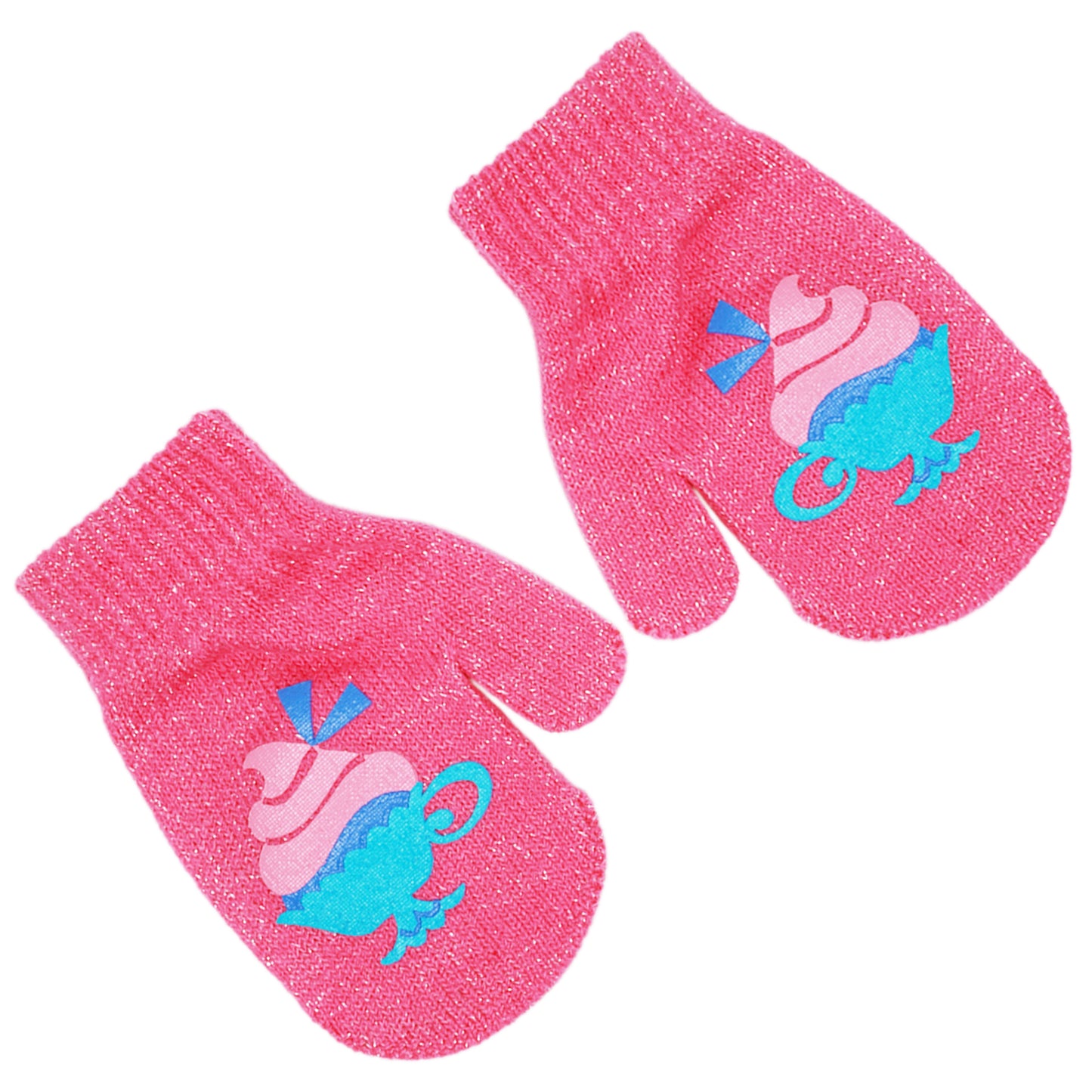 Disney Alice’s Wonderland Bakery Girls’ Winter Hat & Mittens Set – Toddler Beanie with Sherpa Lining