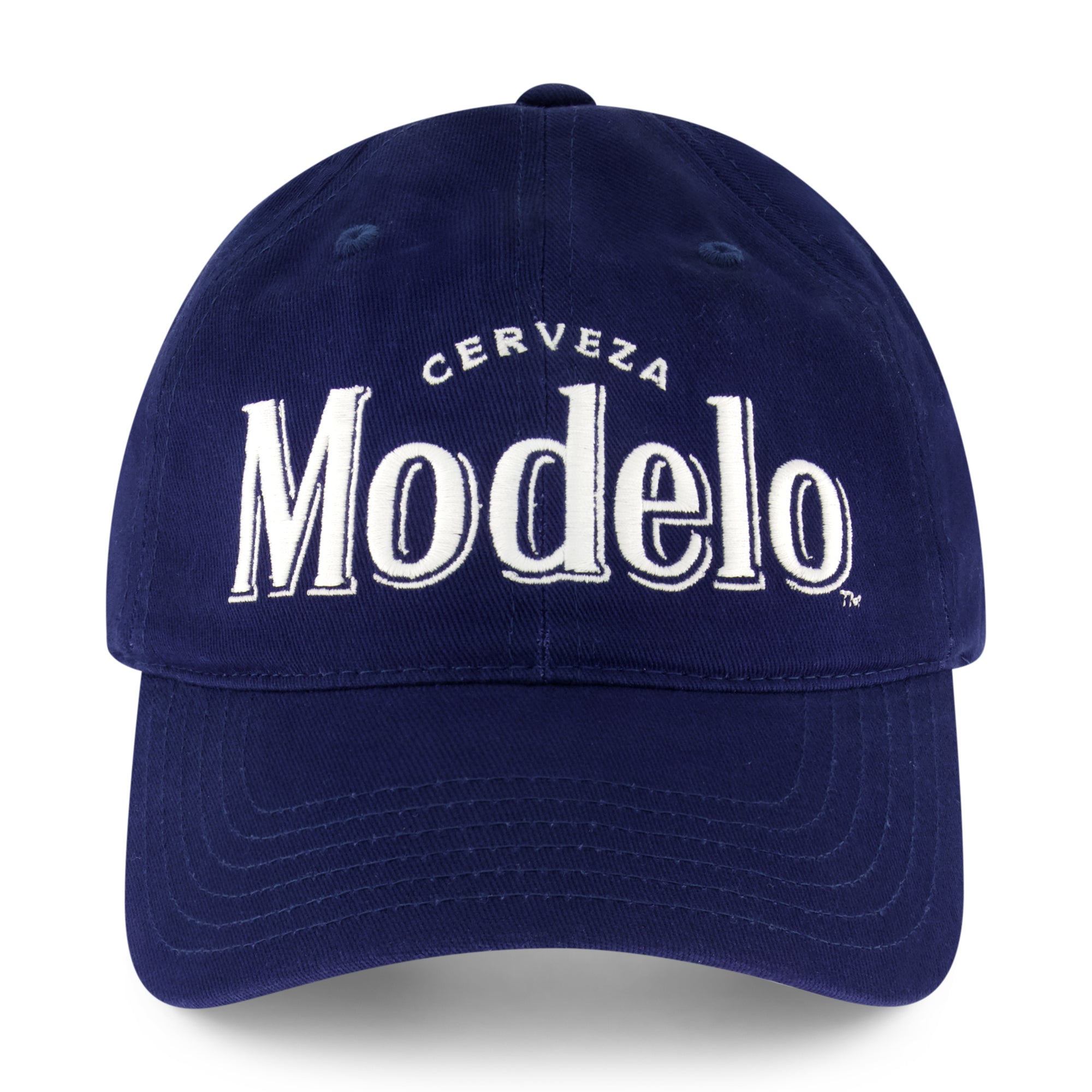 Modelo Cerveza Dad Hat, Cotton Baseball Cap with Embroidered Logo, Adjustable Baseball Hat, Blue, One Size