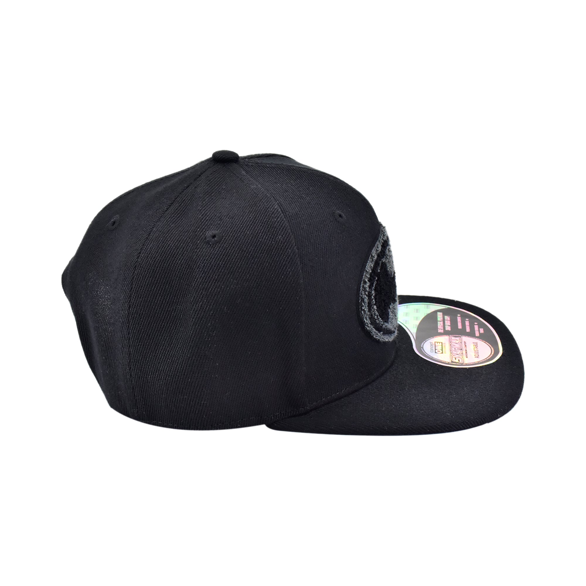 DC Comics Batman Flat Brim Snapback Hat – Tonal Logo Embroidered Cap, Adjustable Adult Fit
