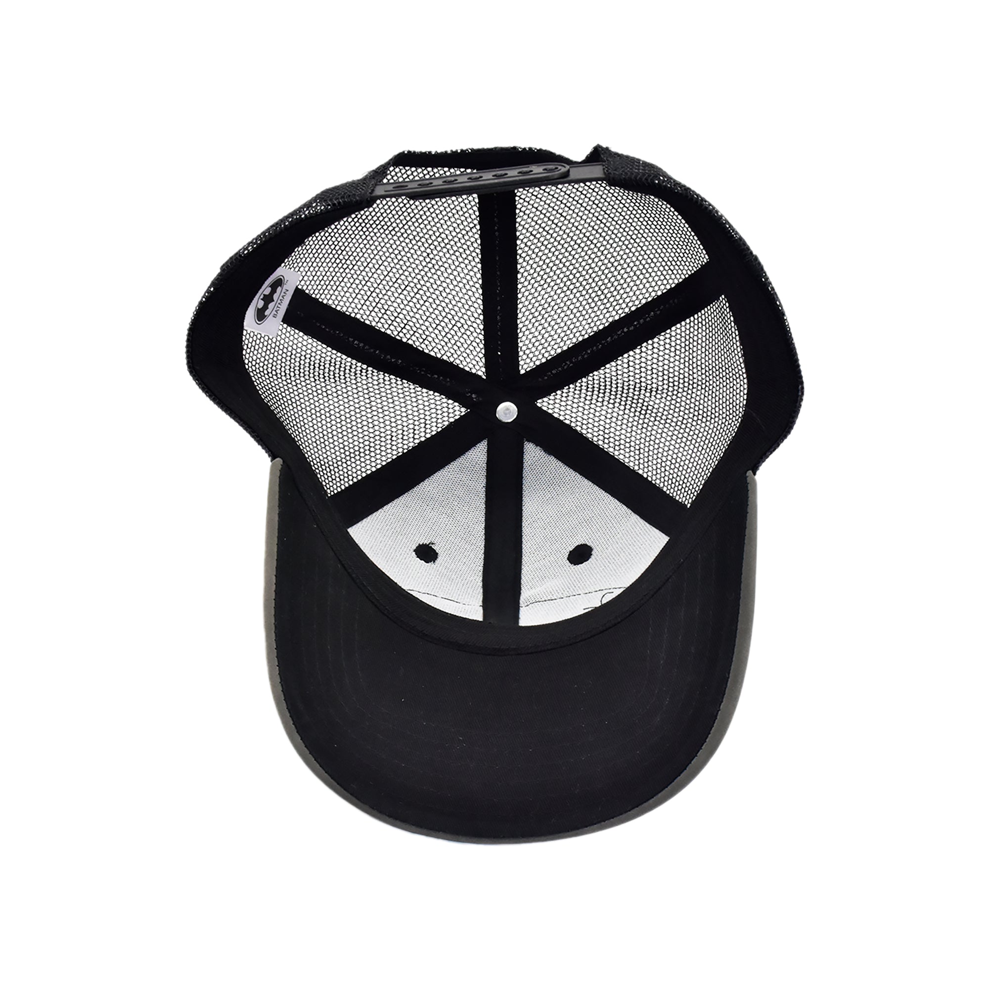 DC Comics Batman Trucker Hat – Tonal Logo Patch Mesh Back Cap, Adjustable Snapback Adult Fit
